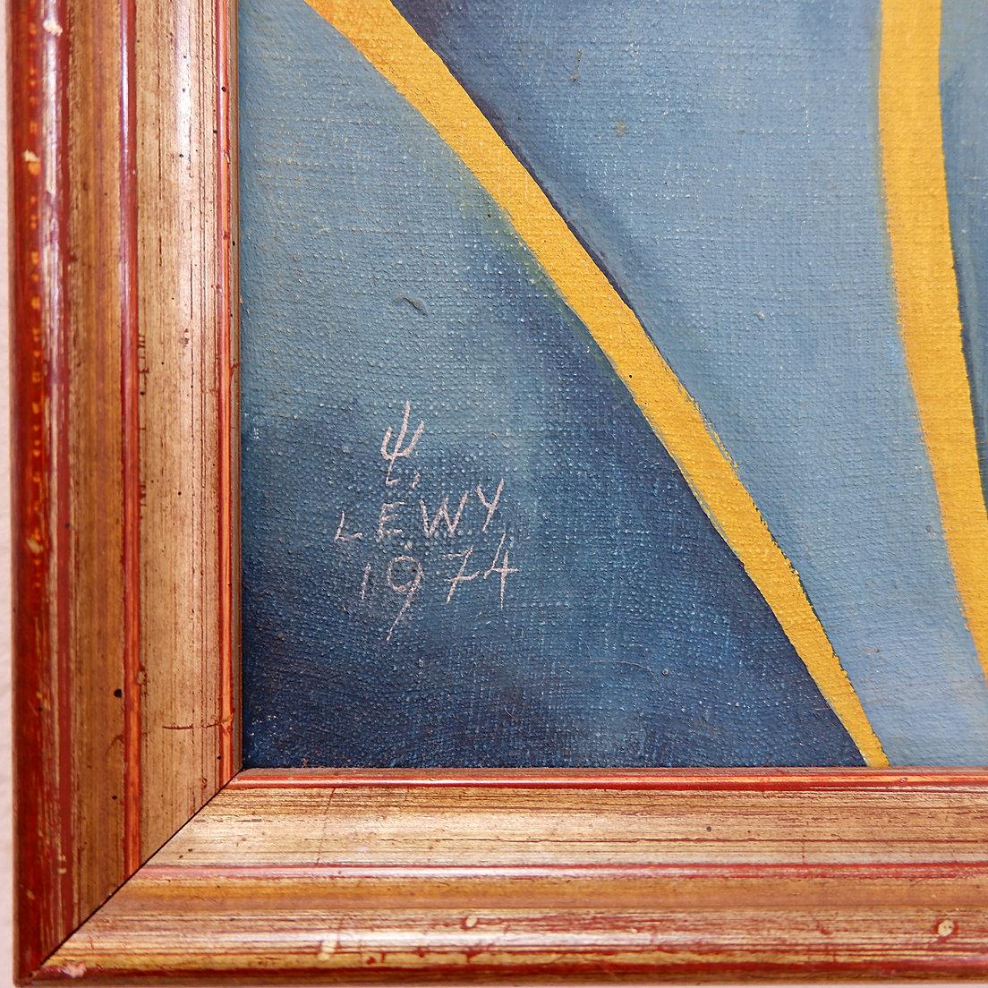 Walter Lewy 1905-1995 Surrealist scene - signed and dated 1974. (Deutsch) im Angebot