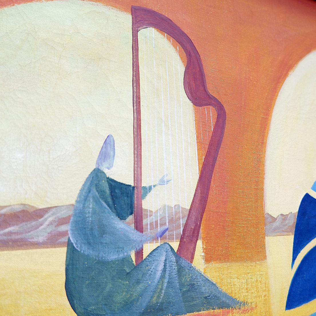 Walter Lewy 1905-1995 Surrealist scene - signed and dated 1974. im Angebot 1