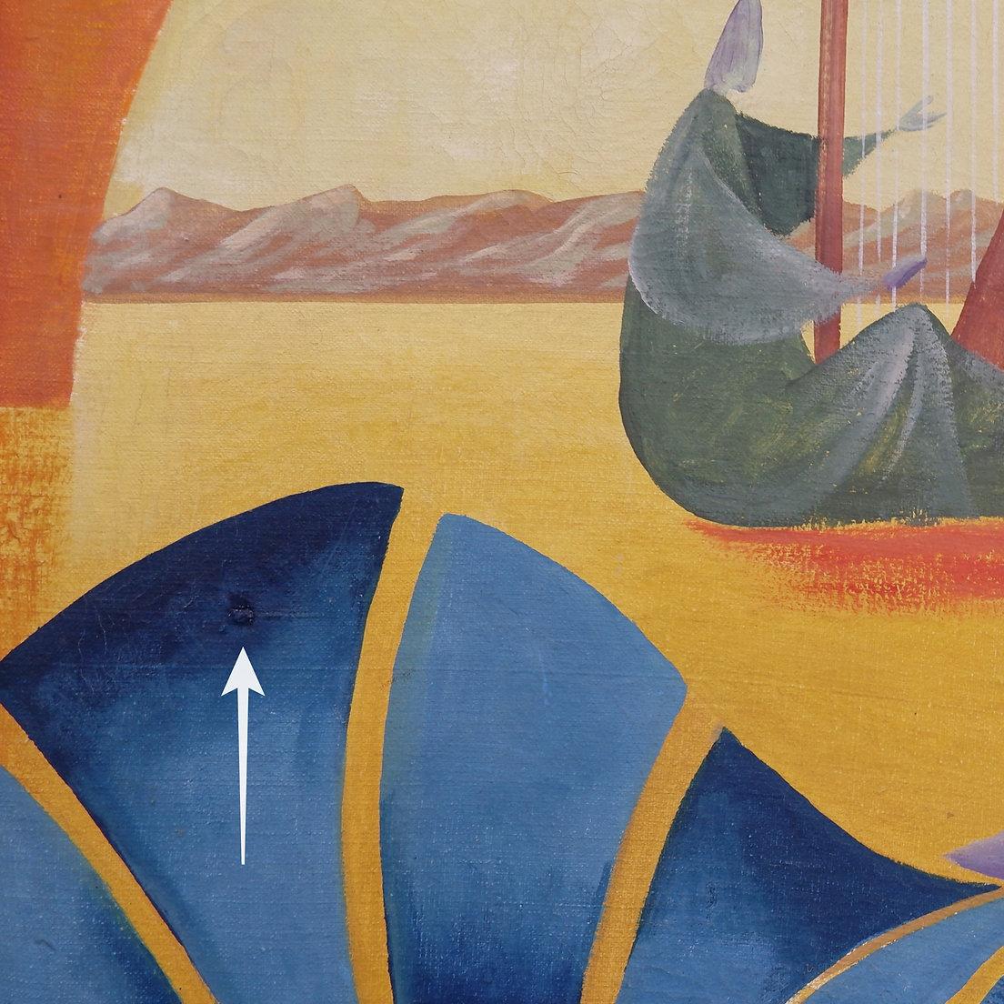 Walter Lewy 1905-1995 Surrealist scene - signed and dated 1974. im Angebot 2