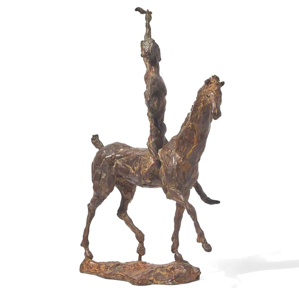 Calco Walter Linck (Svizzera, 1903-1975) Bronzo Don Chisciotte 1944 in vendita