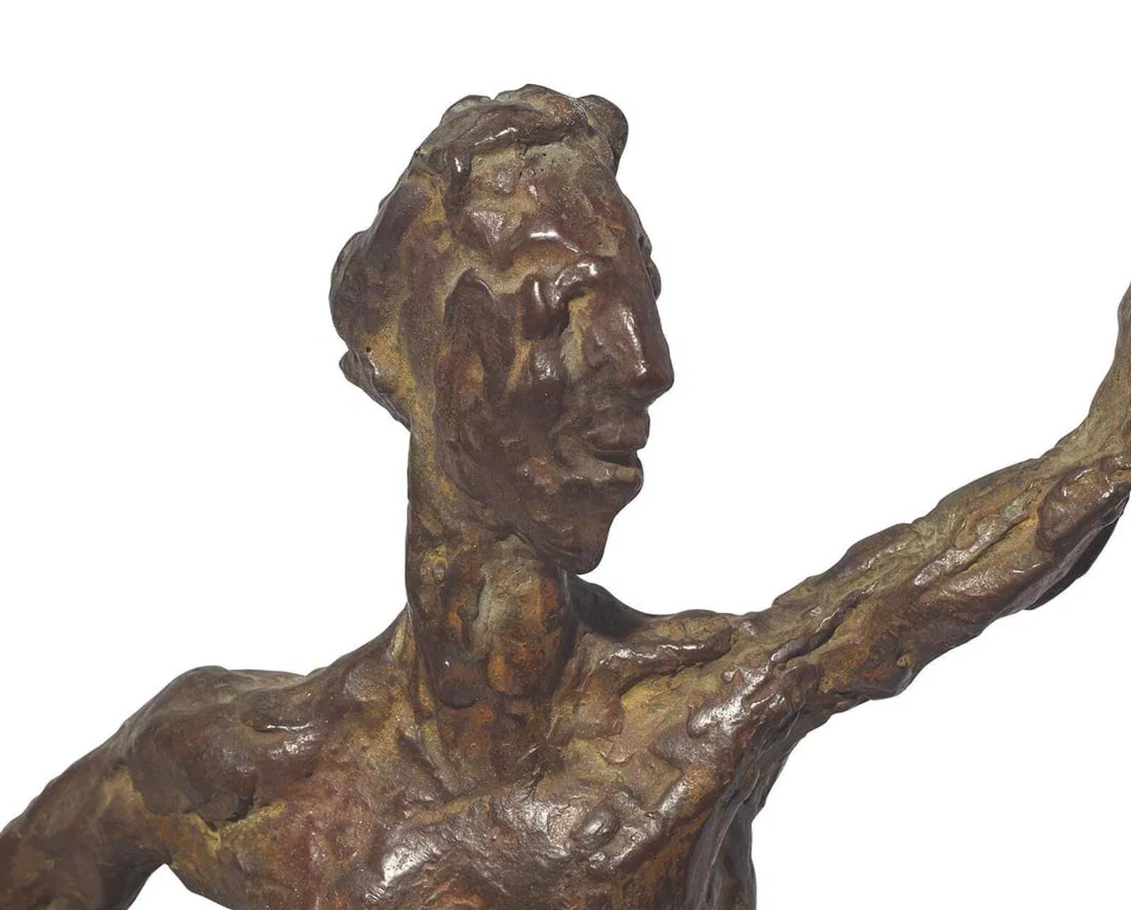 Metà XX secolo Walter Linck (Svizzera, 1903-1975) Bronzo Don Chisciotte 1944 in vendita