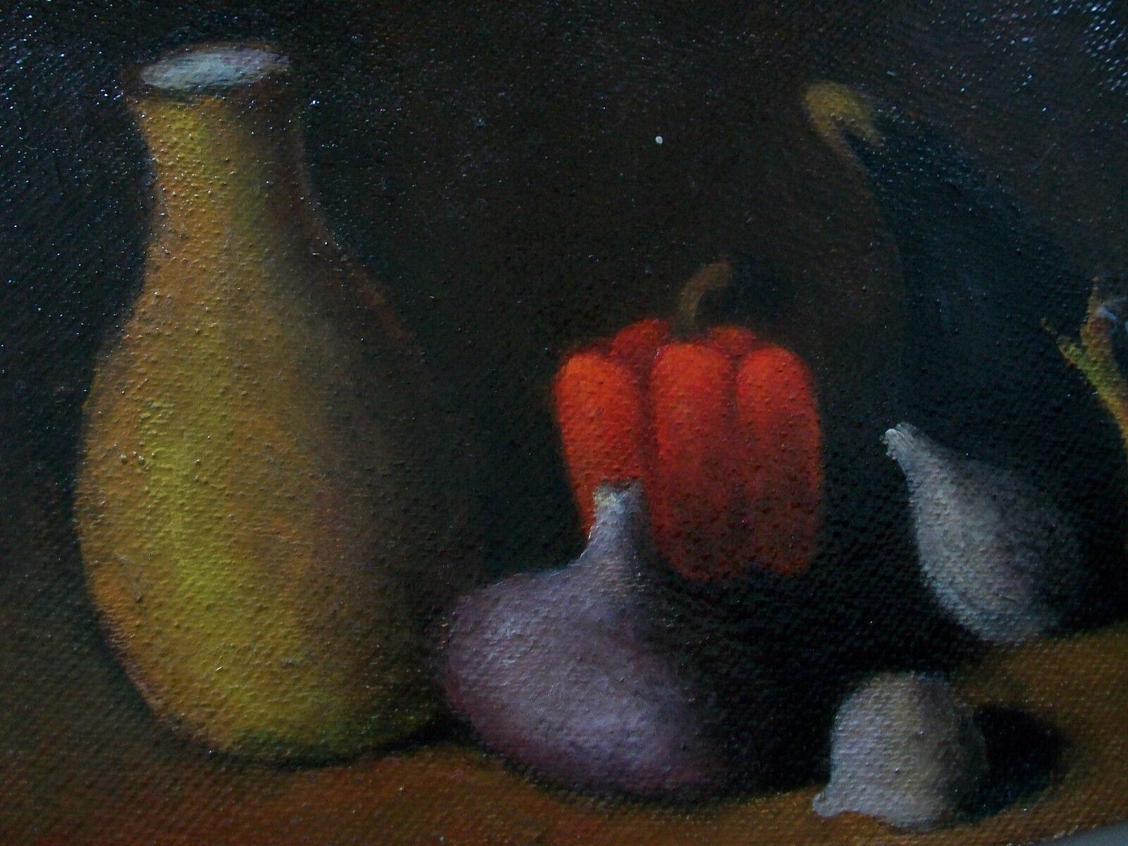 WALTER LOOD - Still Life Oil Painting/Panel - Unframed - Signed - Circa 1970's In Good Condition For Sale In Chatham, ON