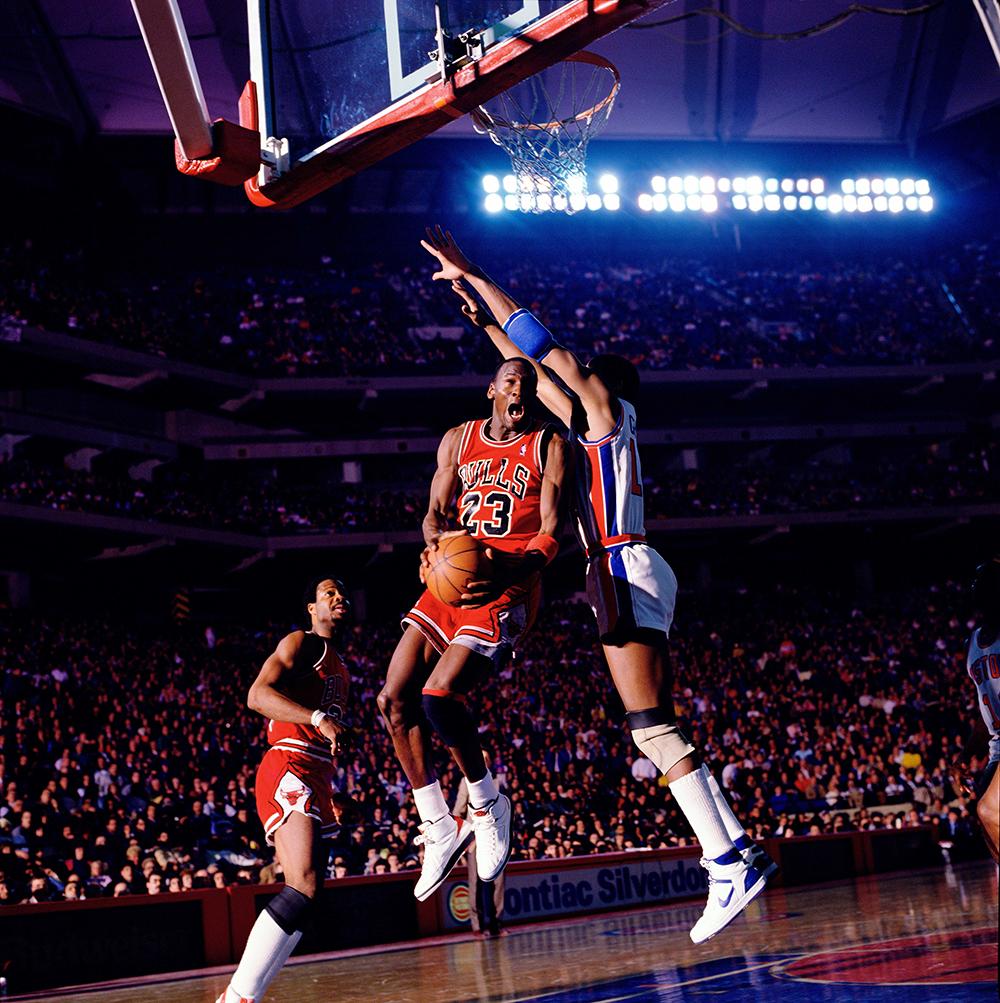 Walter Iooss Color Photograph -  Michael Jordan (Detroit, Michigan 3/87)