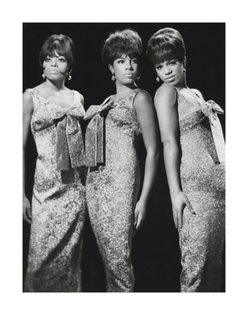 Walter Iooss Black and White Photograph - The Supremes in Sequins