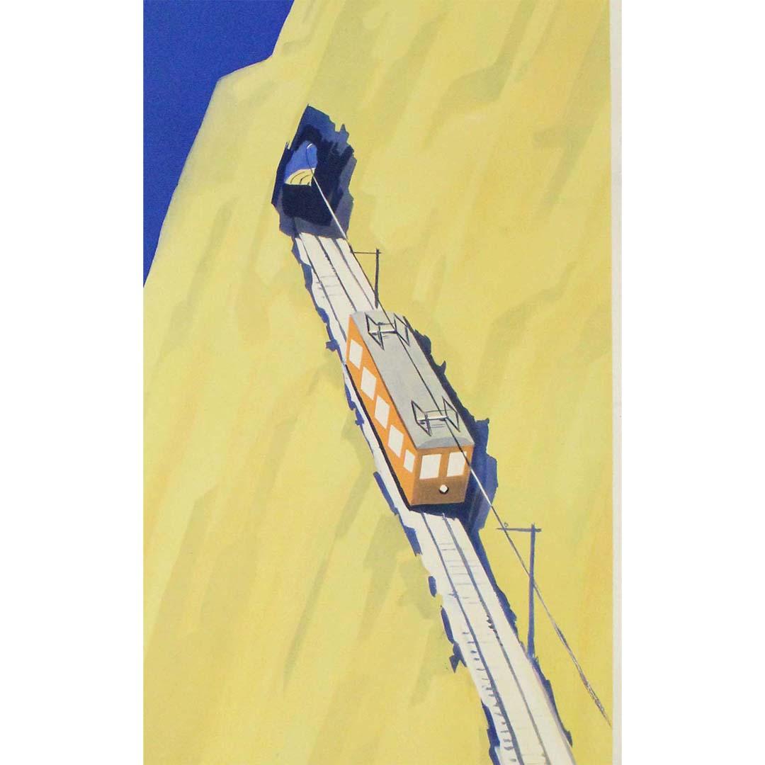 Walter Läublis Reiseplakat für die Pilatusbahn in der Schweiz aus dem Jahr 1937 im Angebot 3