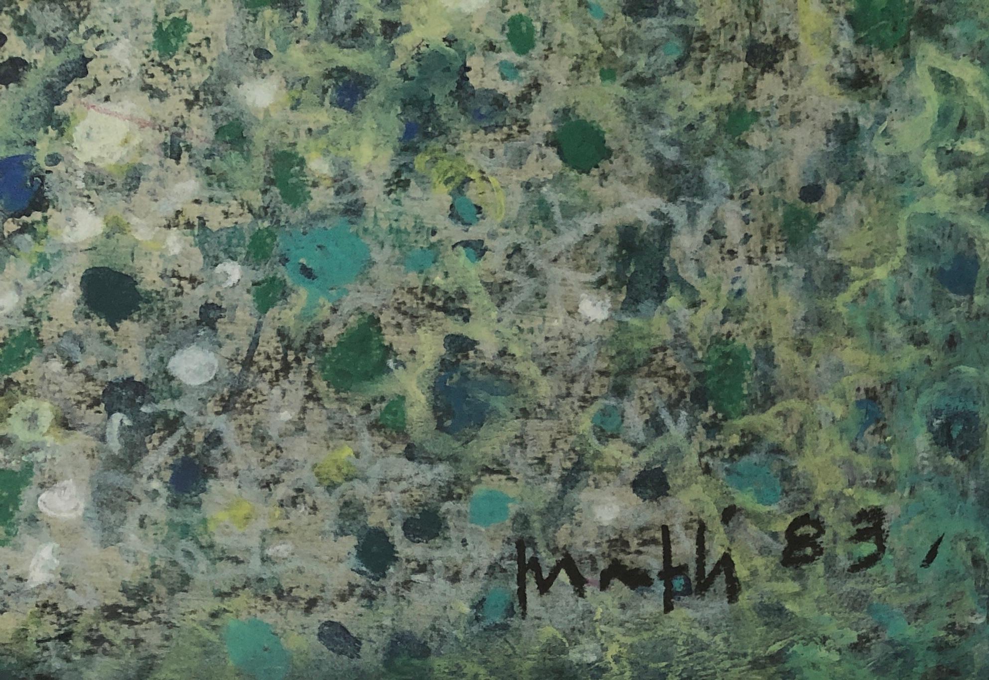 Abstrakte Zusammensetzung (Grau), Abstract Painting, von Walter Mafli