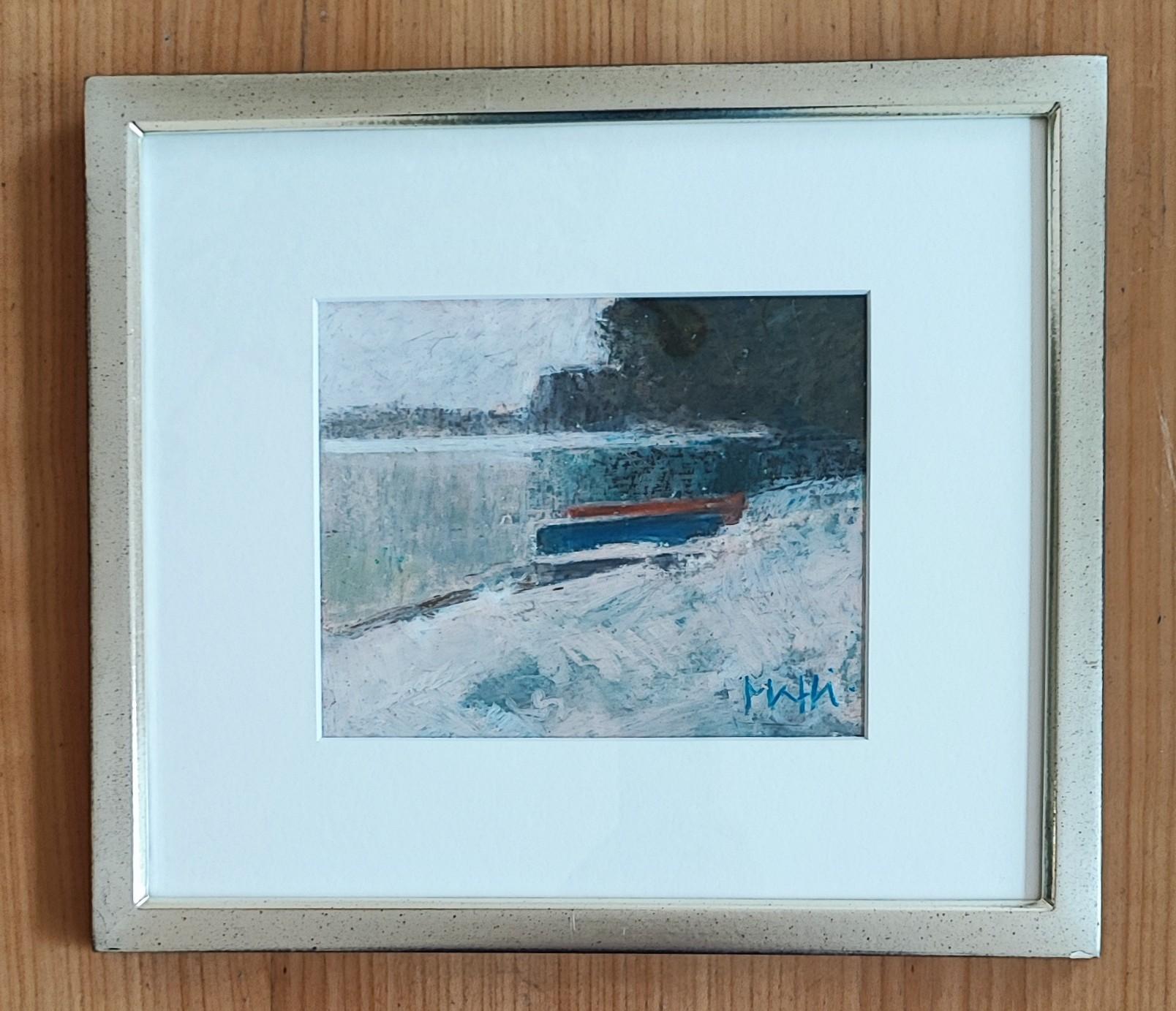 Barche sulla spiaggia - Painting di Walter Mafli