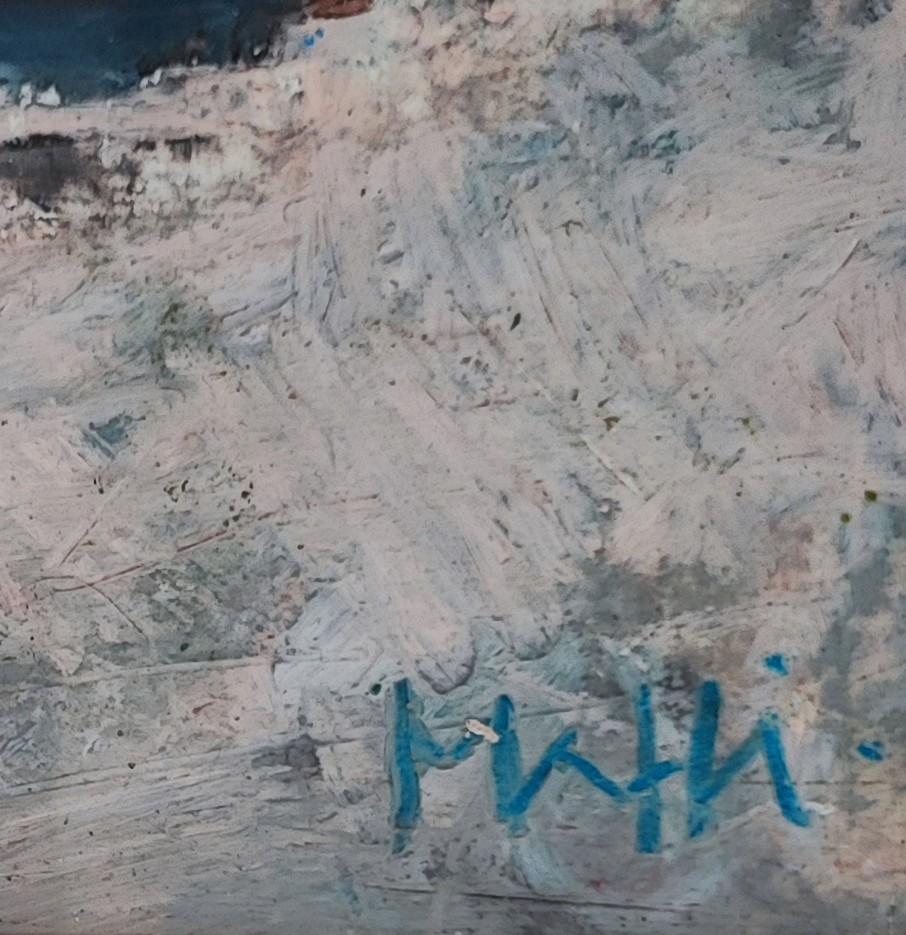 Barche sulla spiaggia - Painting Astratto di Walter Mafli