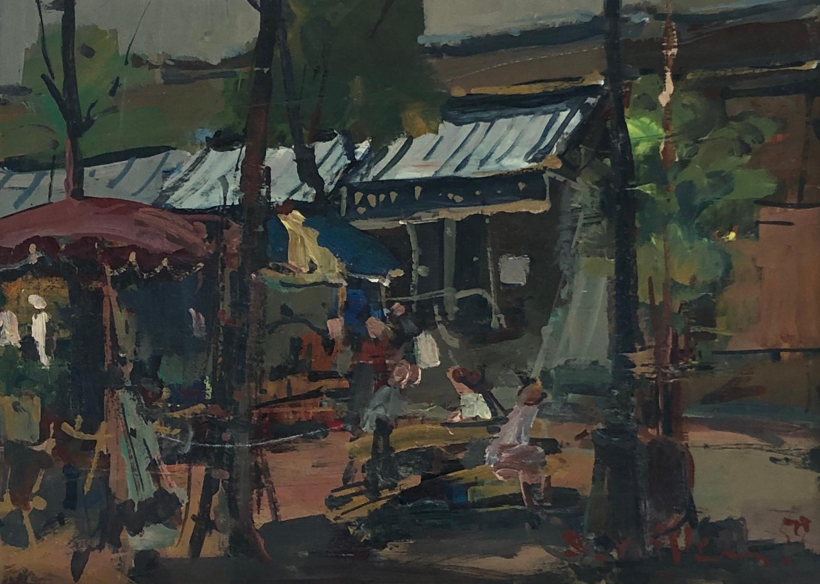 Walter Mafli Landscape Painting - Market scene