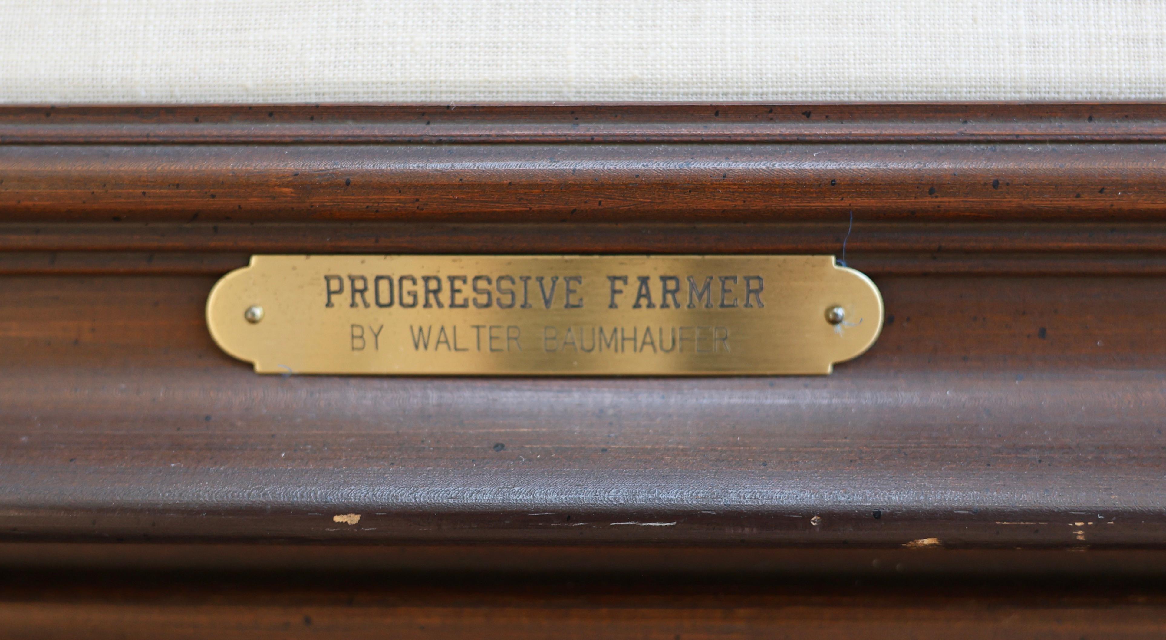 Titelseite des Progressive Farmer Magazine (Grau), Figurative Painting, von Walter Martin Baumhofer