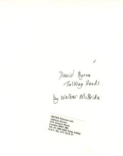 David Byrne of Talking Heads Vintage Original Photograph