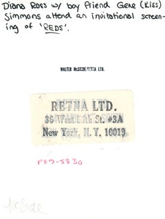 Diana Ross Candid with Gene Simmons Vintage Original Photograph