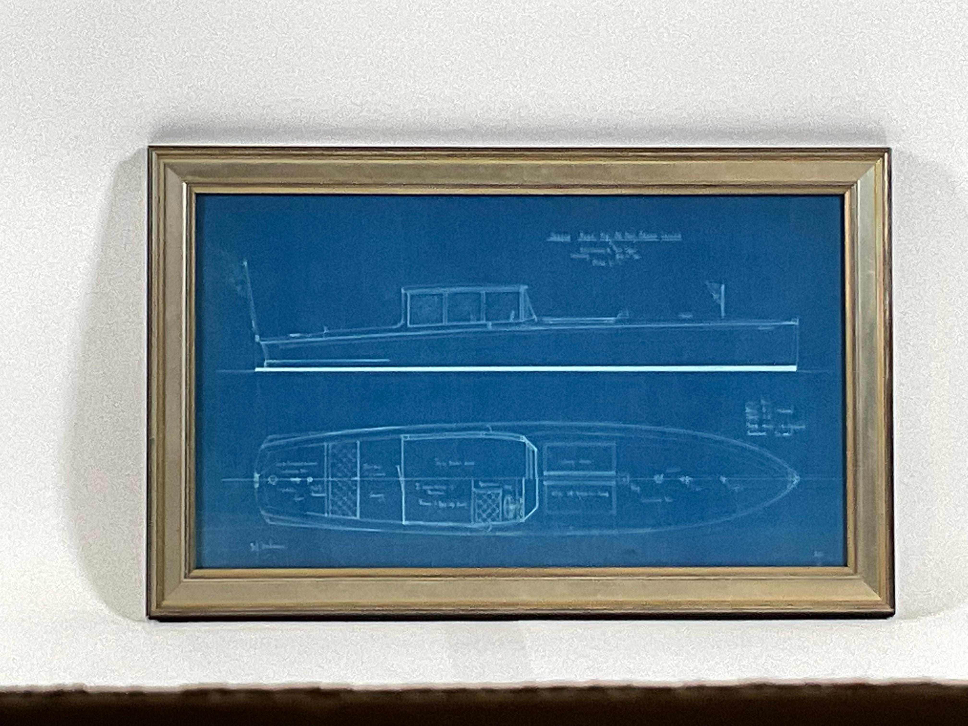 North American Walter McGinnis Blueprint for a Sedan Launch For Sale