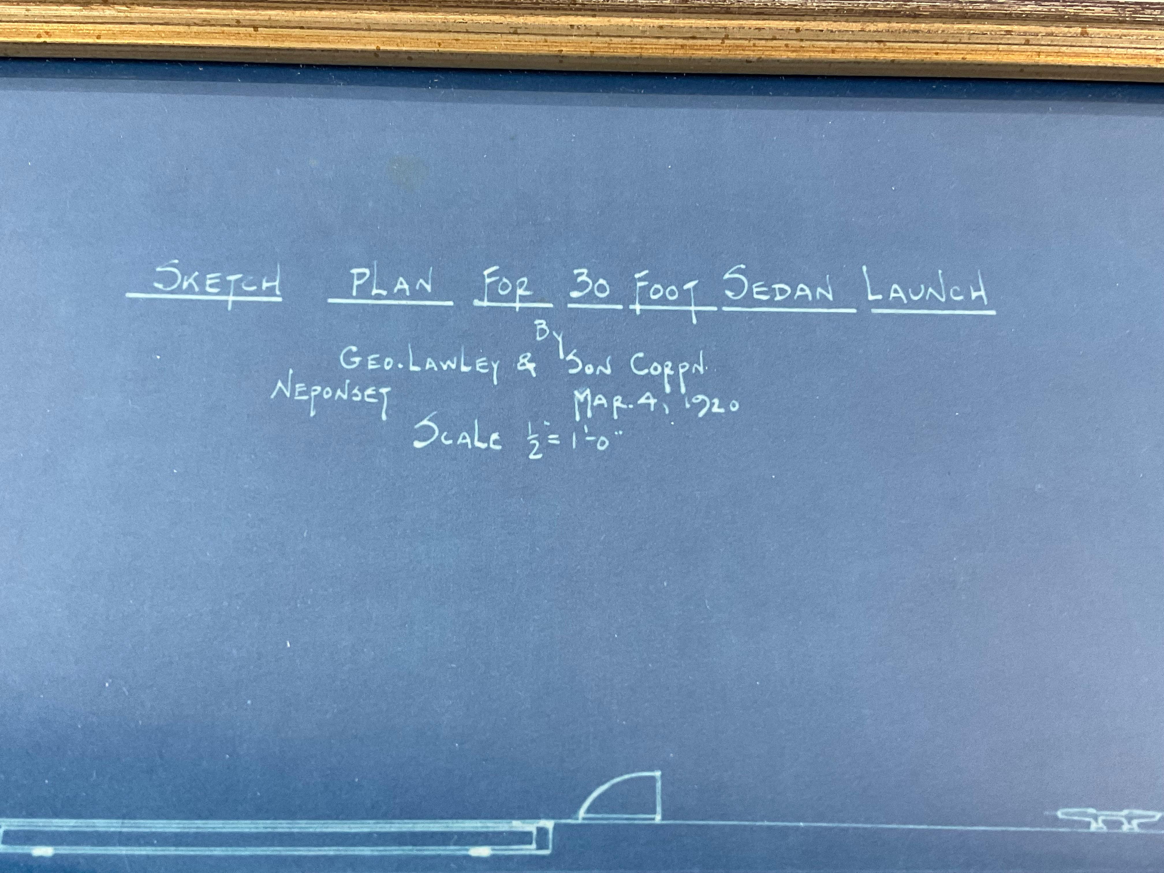 Paper Walter McGinnis Blueprint for a Sedan Launch For Sale