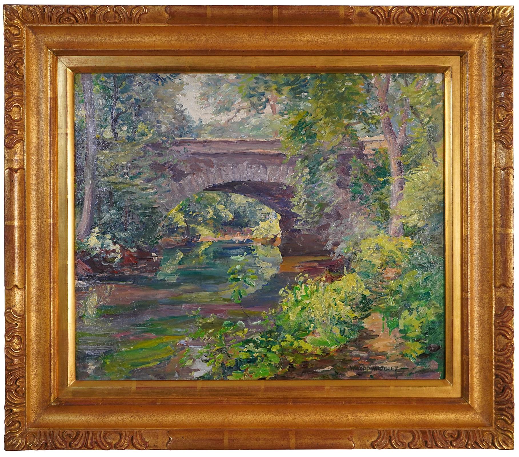 Walter Midgley Landscape Painting - "Central Park" by Waldo Midgley