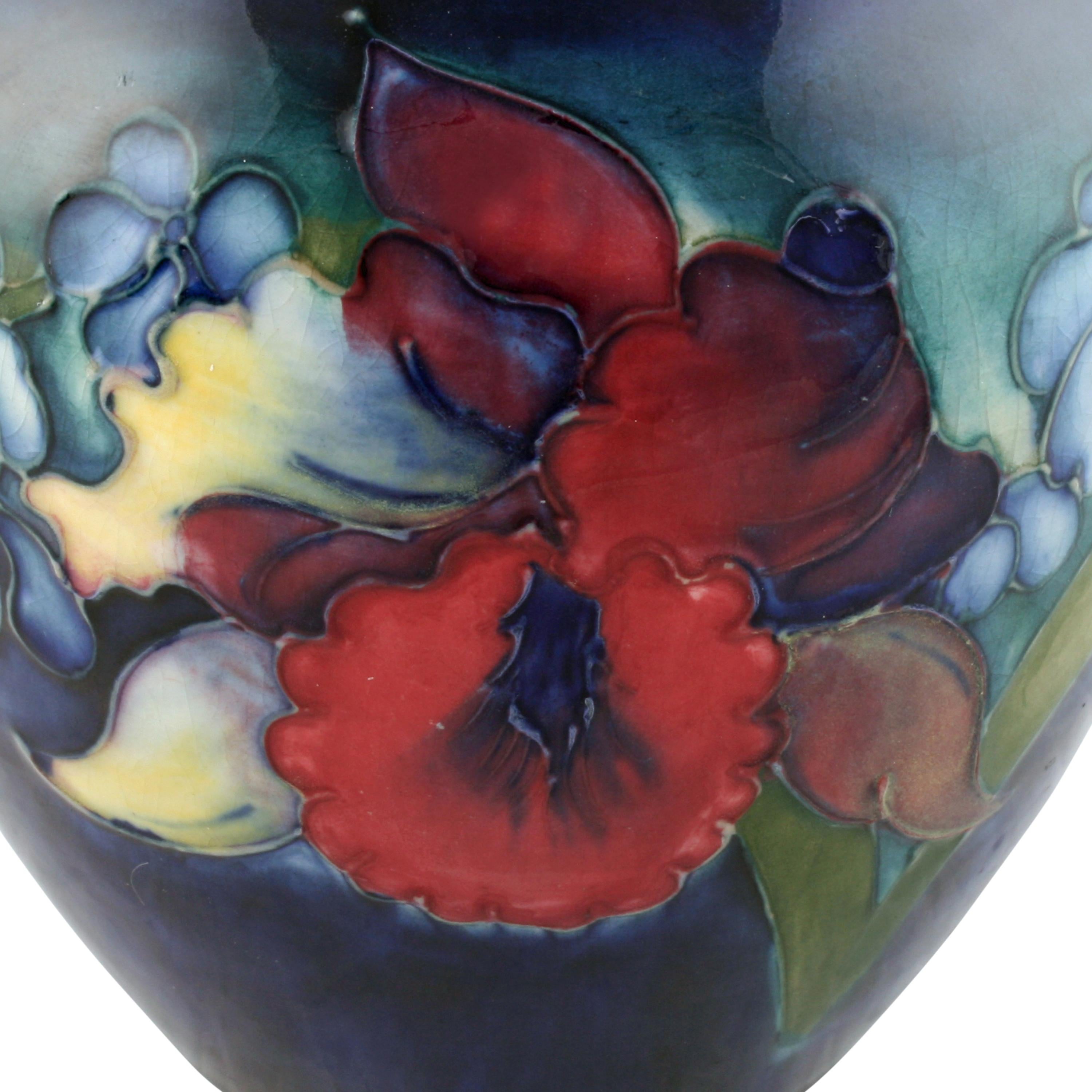 Walter Moorcroft Orchid Vase For Sale 1