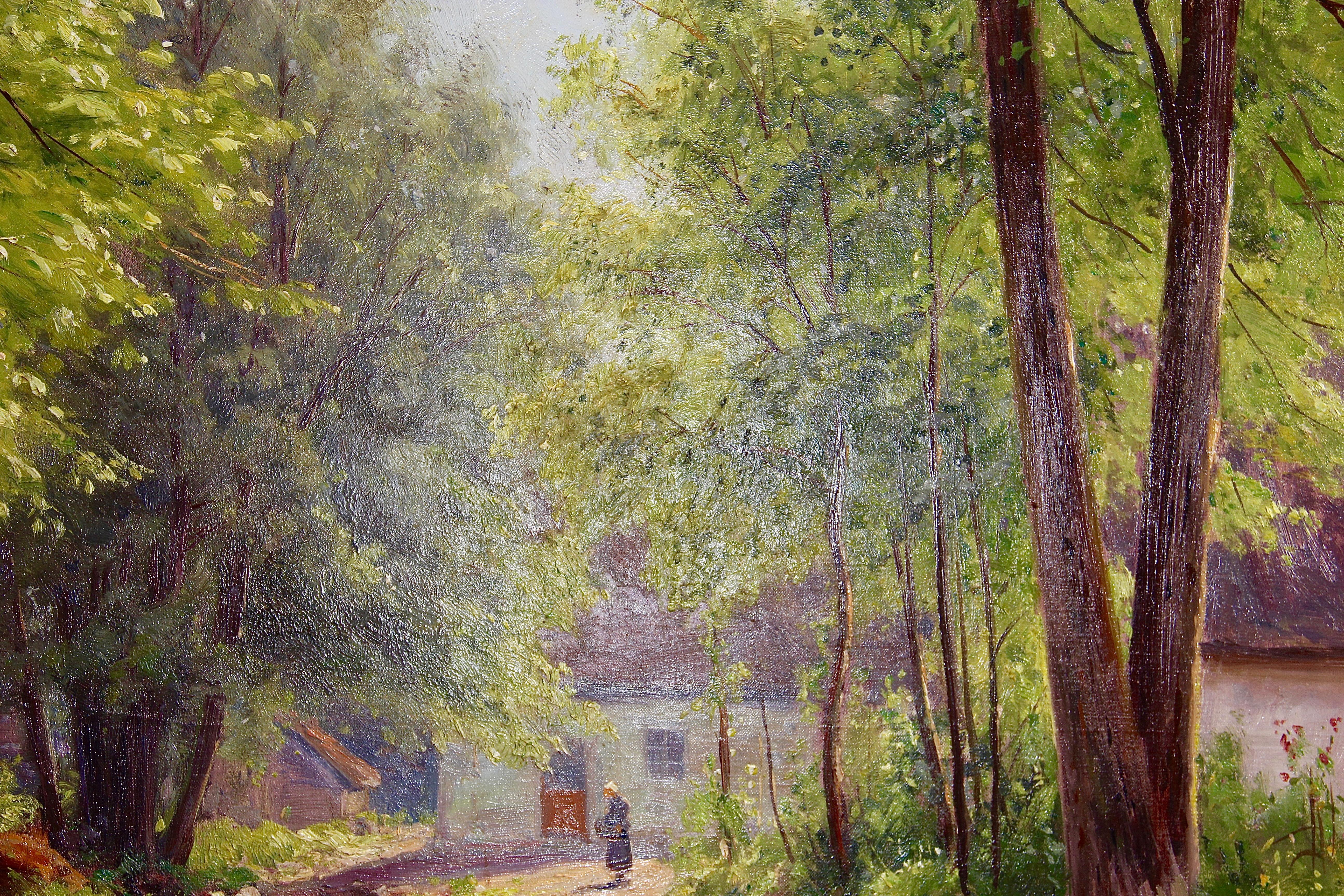 Atmospheric river landscape by Walter Moras. 19th century. 1