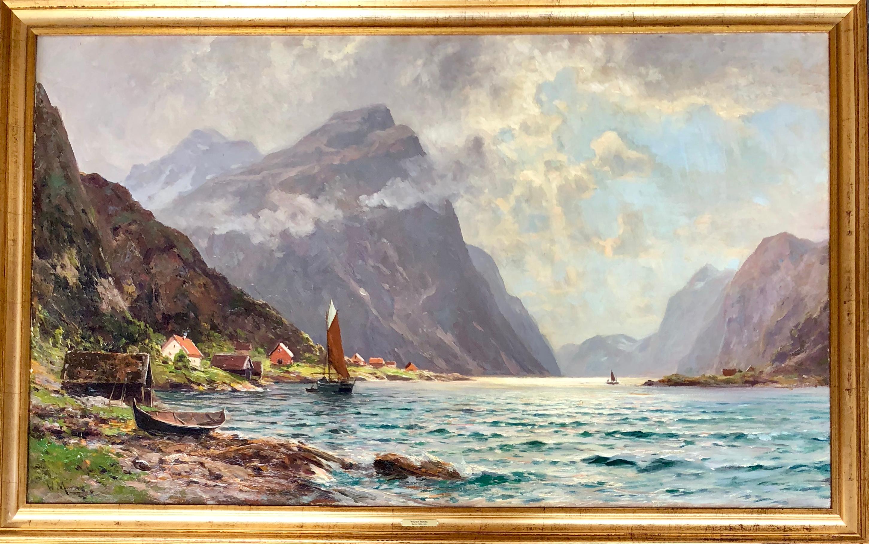 Walter Moras Landscape Painting - On the Fjord