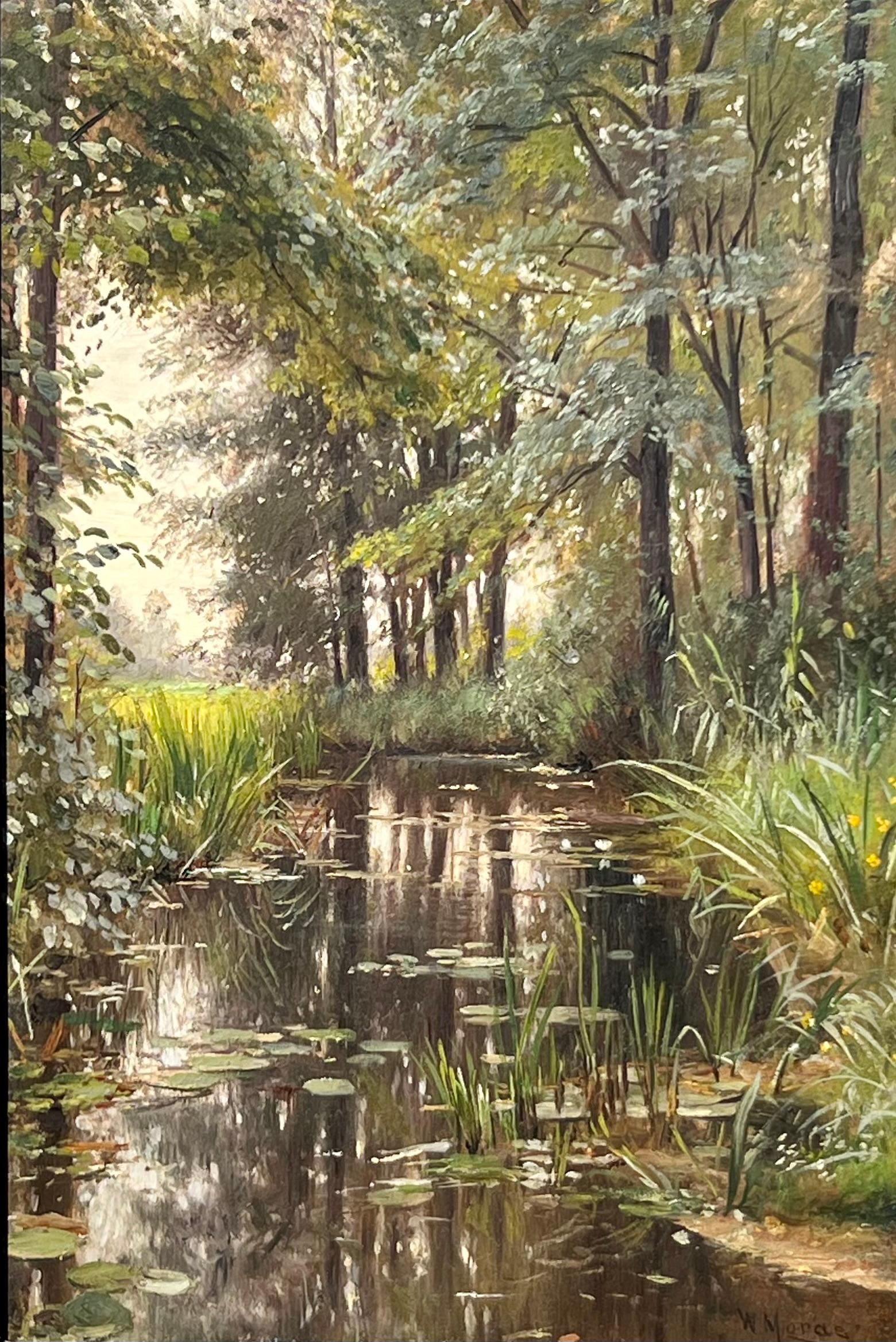 Summertime Riverscape - Painting by Walter Moras