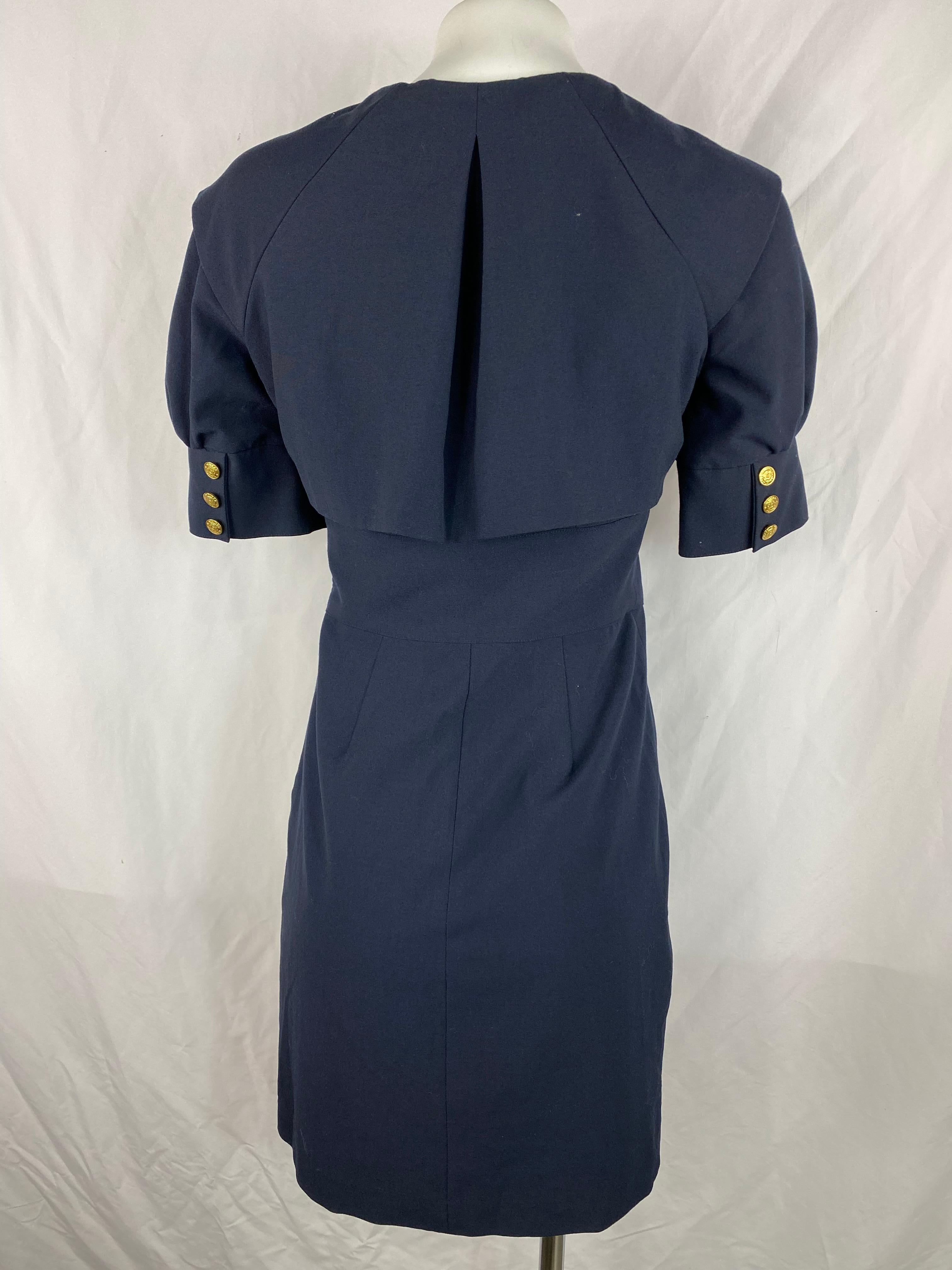 Walter Navy - Mini robe bleu marine, taille 4 en vente 2