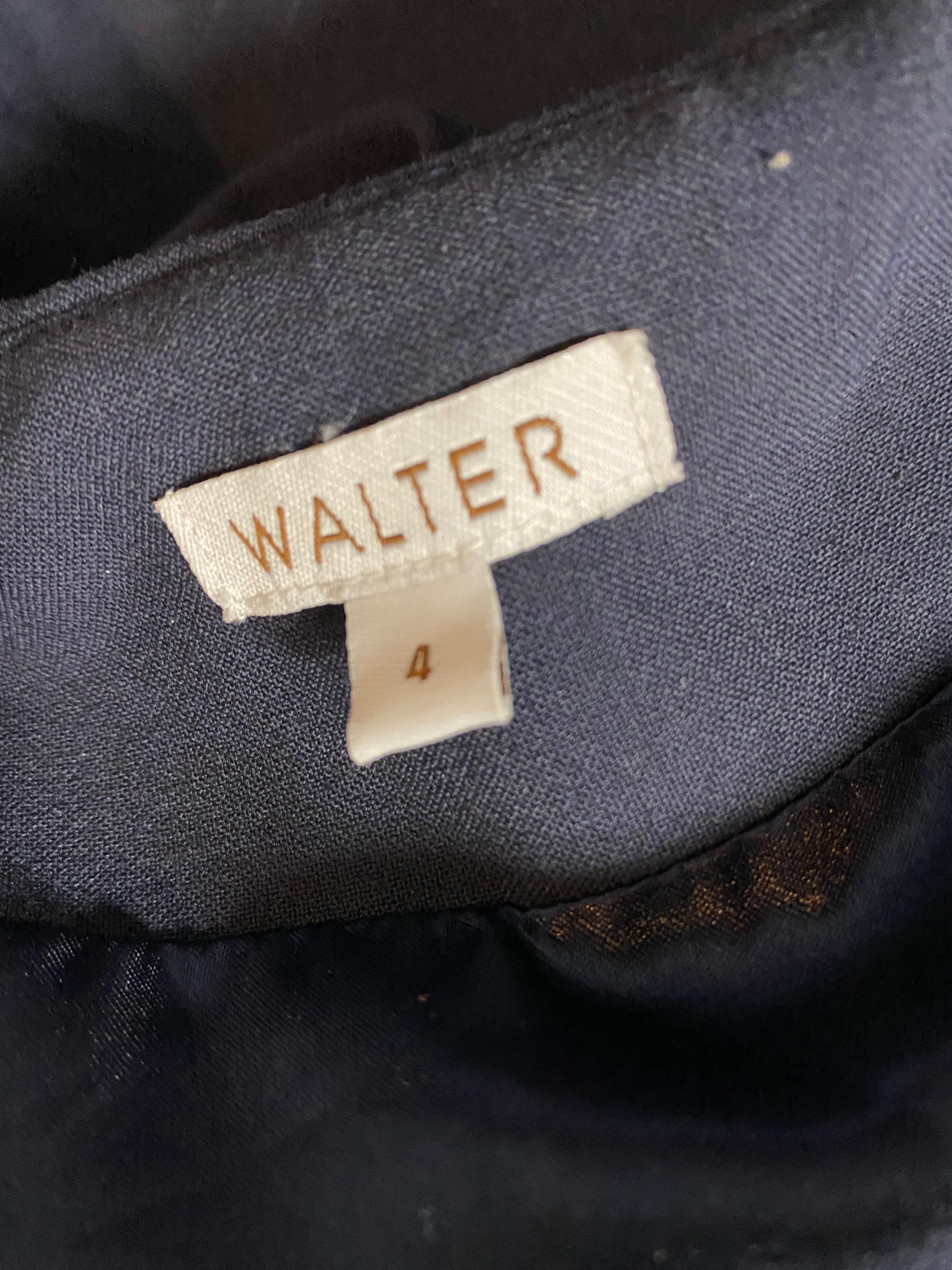 Walter Walter Marineblaues Minikleid, Größe 4 im Angebot 4