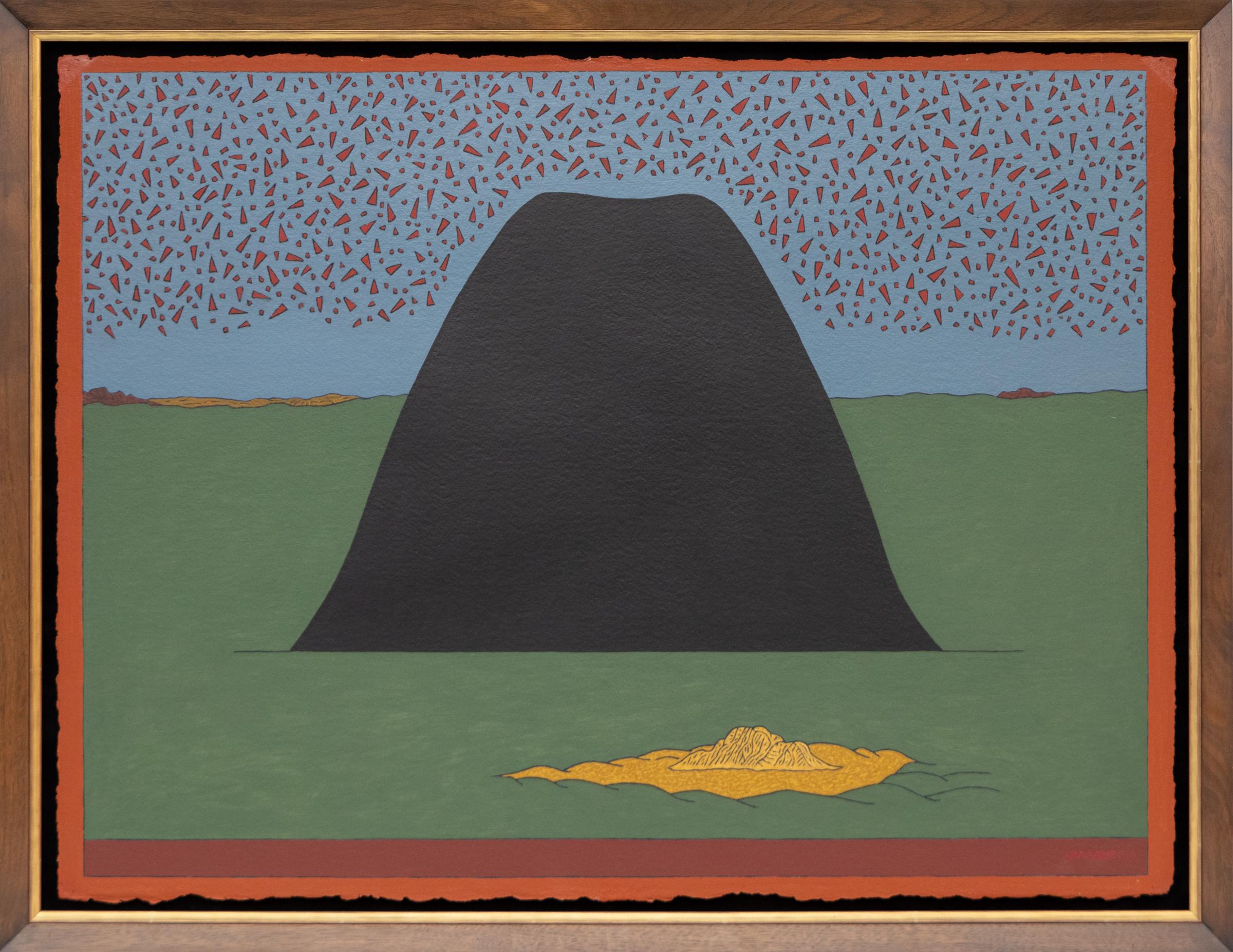 Angolo di riposo, pittura ad olio di paesaggio astratto minimalista - Arte contemporanea - Painting di Walter Nelson