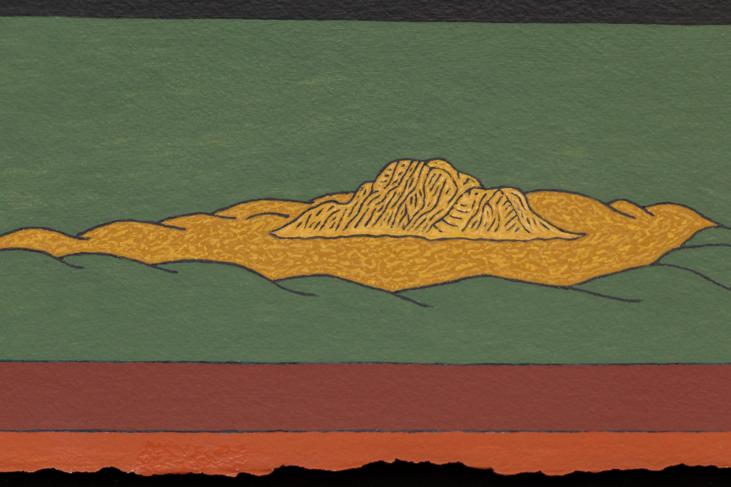 Angolo di riposo, pittura ad olio di paesaggio astratto minimalista - Arte contemporanea - Painting Impressionismo astratto di Walter Nelson