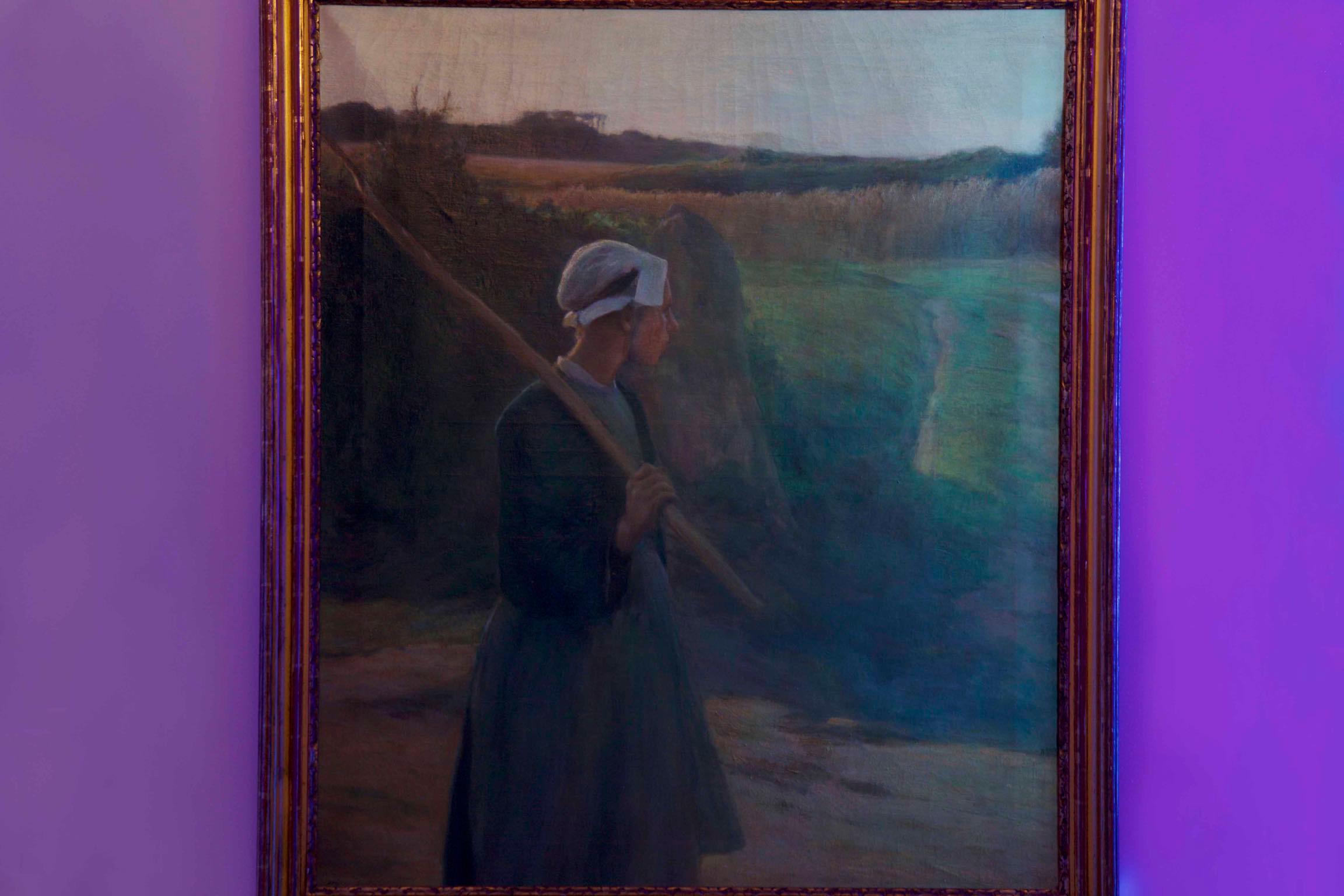 Walter Nettleton (American, 1861-1936) Antique Oil Painting of a Peasant Woman 11