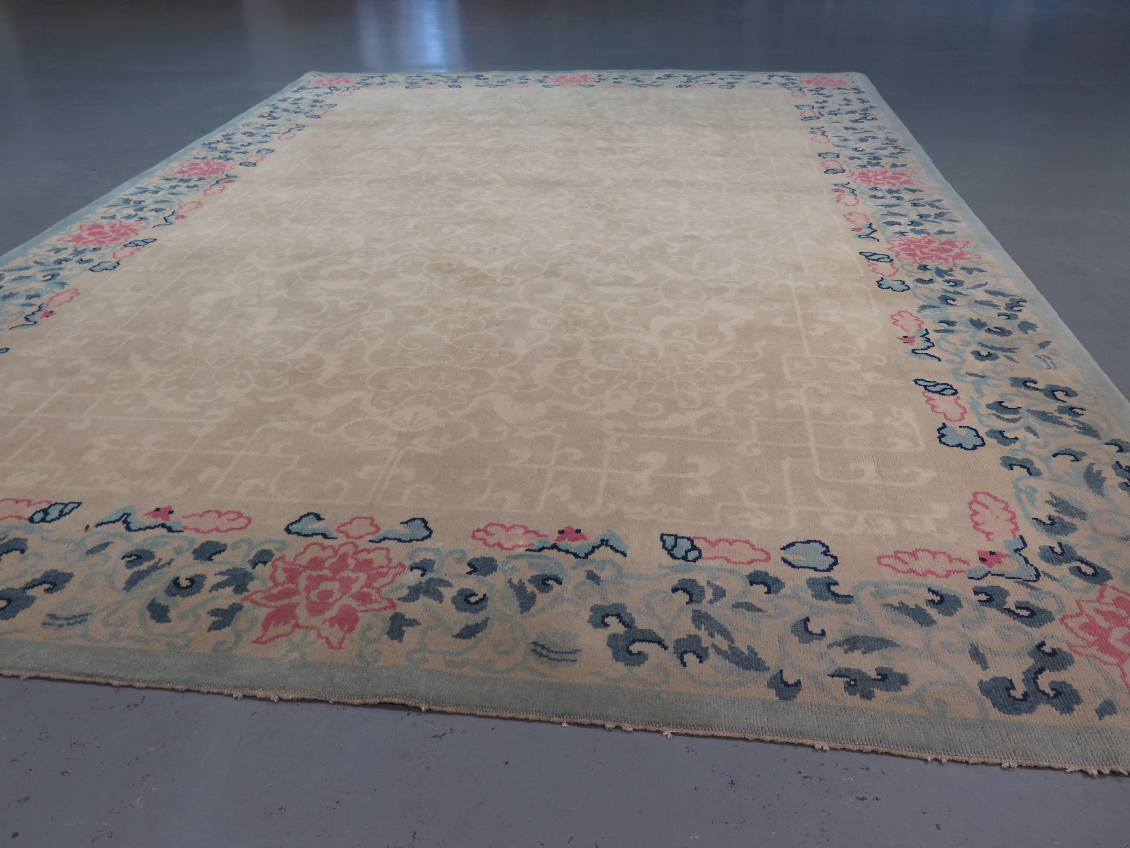 Mid-20th Century Walter Nichols Art Deco Chinese Carpet For Sale