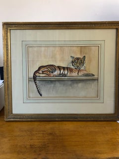 “Le Tigre” Watercolor and Pencil on Paper by Walter Pach