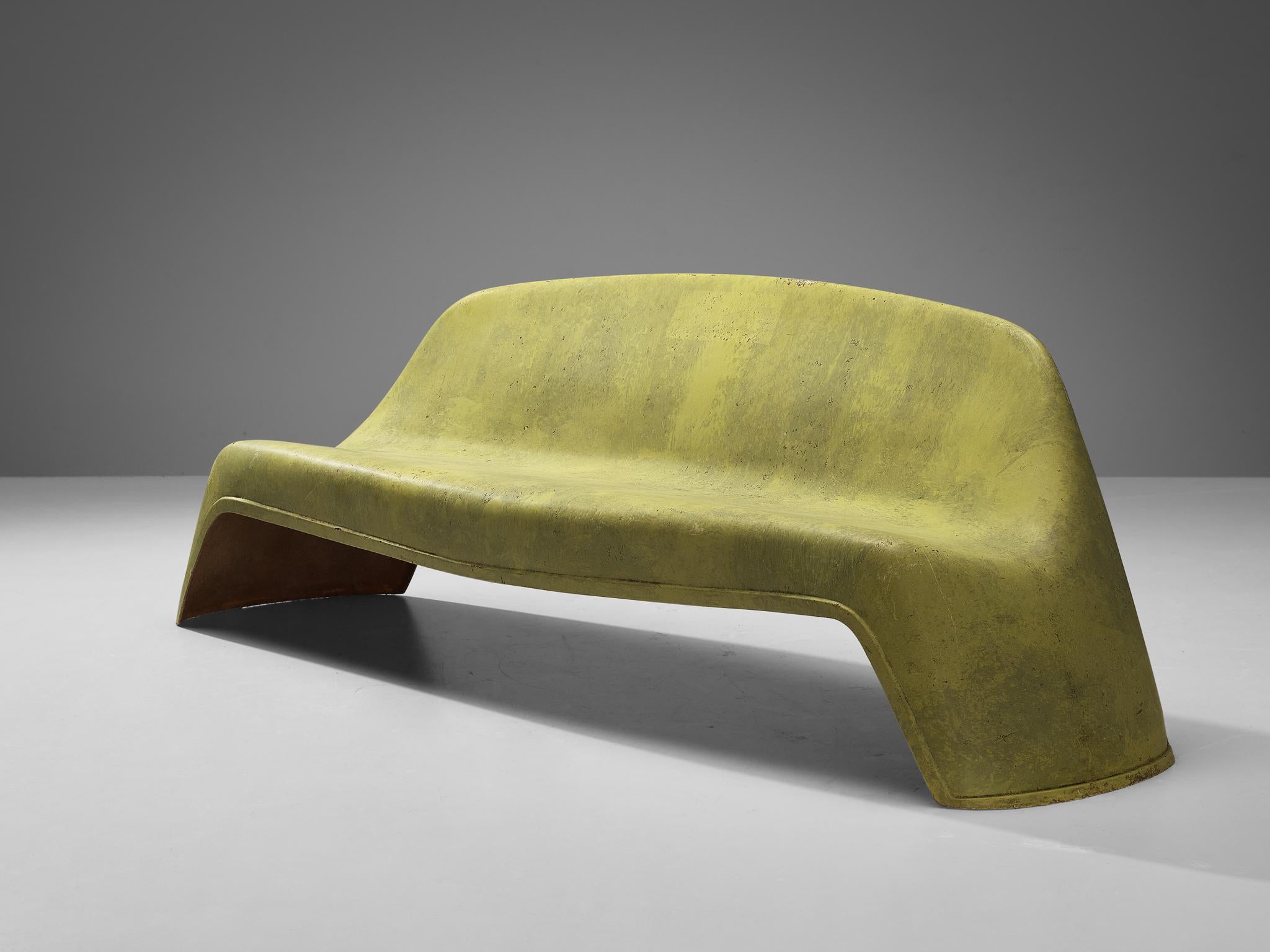 Walter Papst for Wilkhahn, bench, model '1000', fiberglass, Germany, 1970s

This '1000' garden bench is designed by Walter Papst and features an organic-shaped form executed in a vibrant green fiberglass. Owing to its material property, this bench
