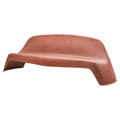 Used Walter Papst for Wilkhahn Bench in Pink Fiberglass 