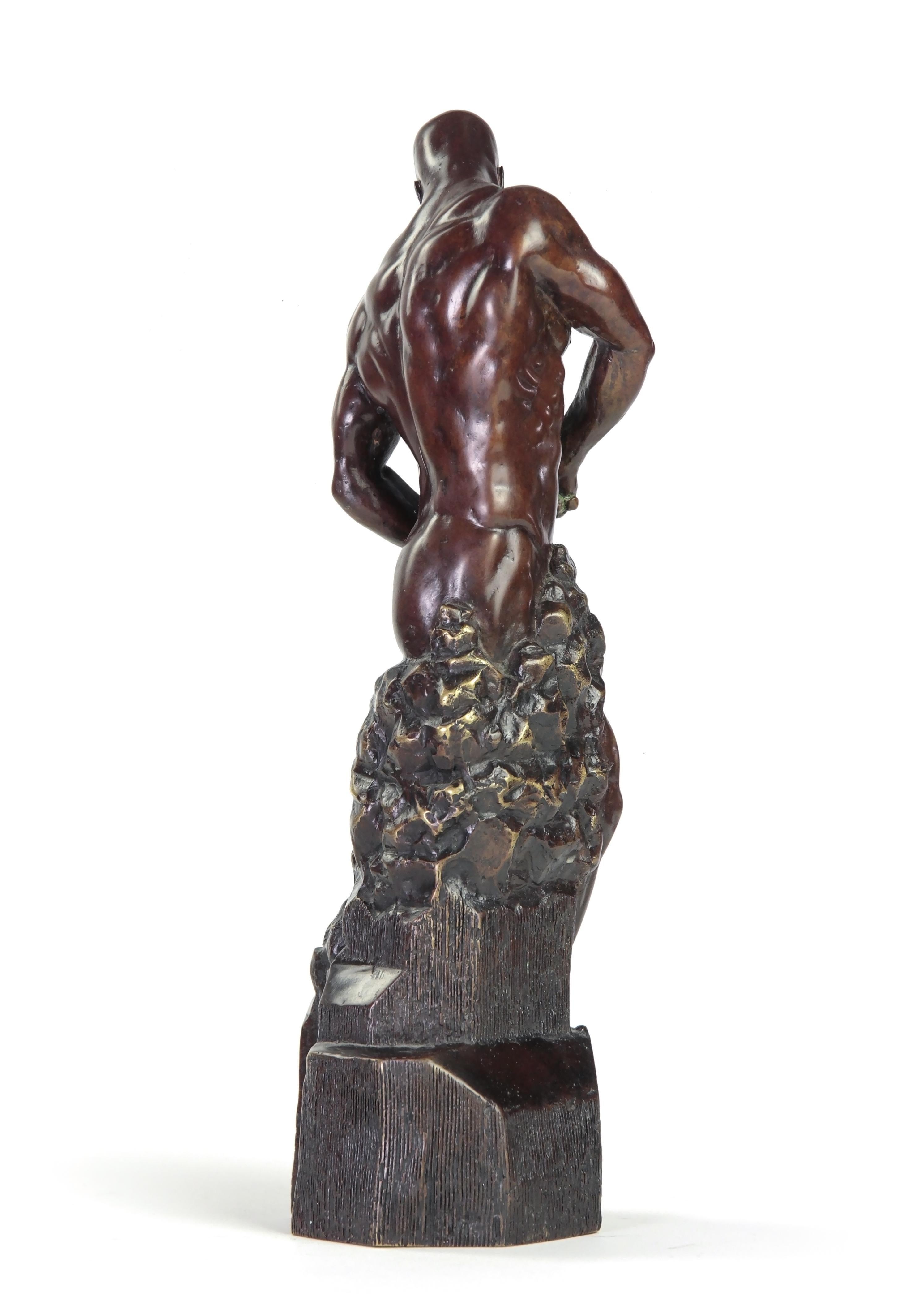 Master of Your Own Destiny by W. P. Brenner - bronze sculpture, self-made man en venta 2