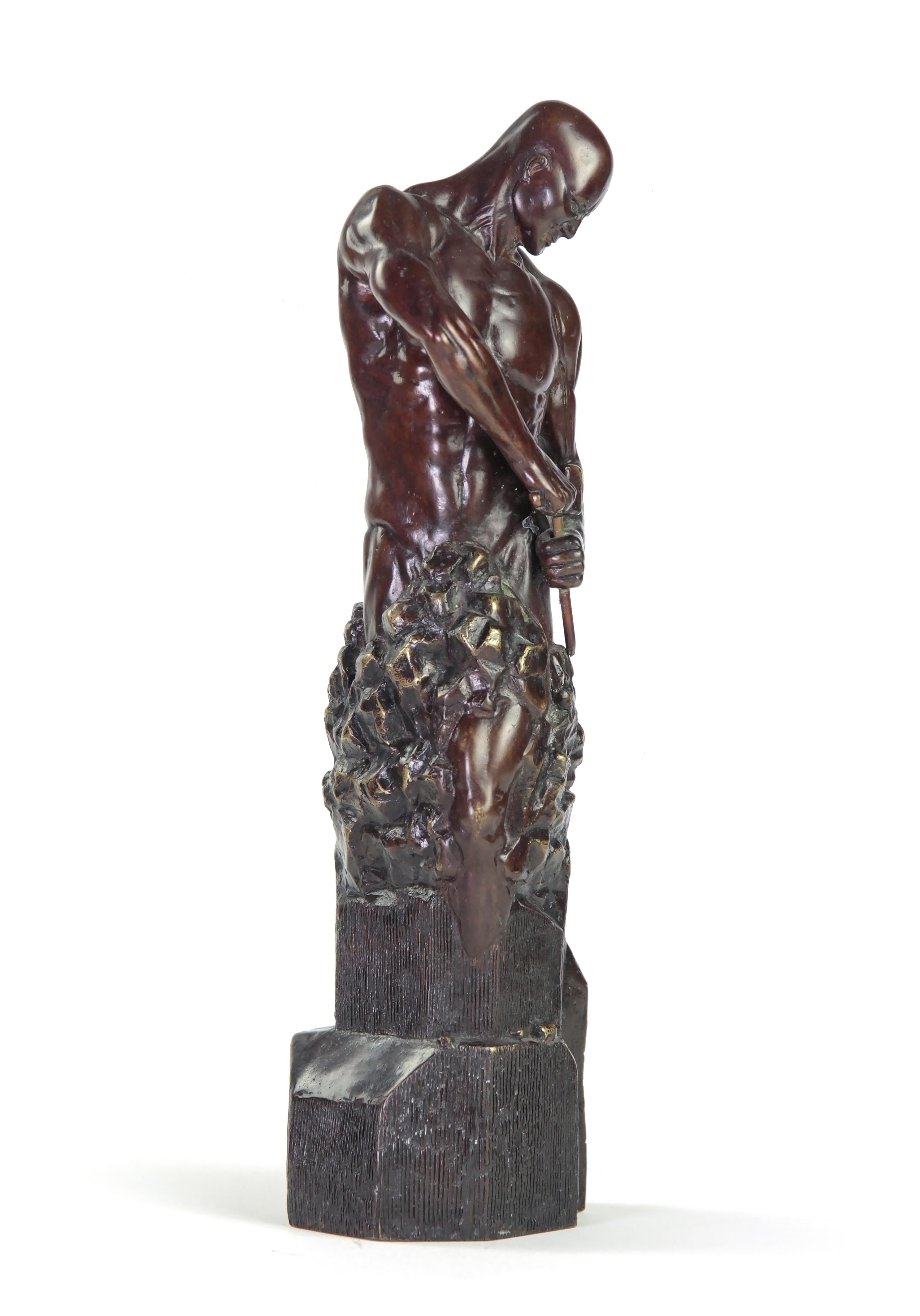 Master of Your Own Destiny by W. P. Brenner - bronze sculpture, self-made man en venta 3