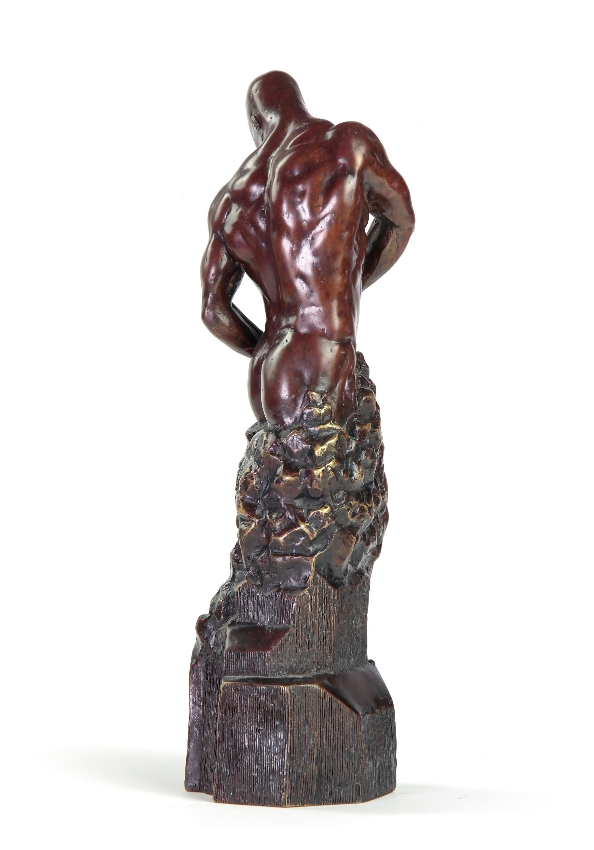 Master of Your Own Destiny by W. P. Brenner - bronze sculpture, self-made man - Nude Sculpture Oro de Walter Peter Brenner