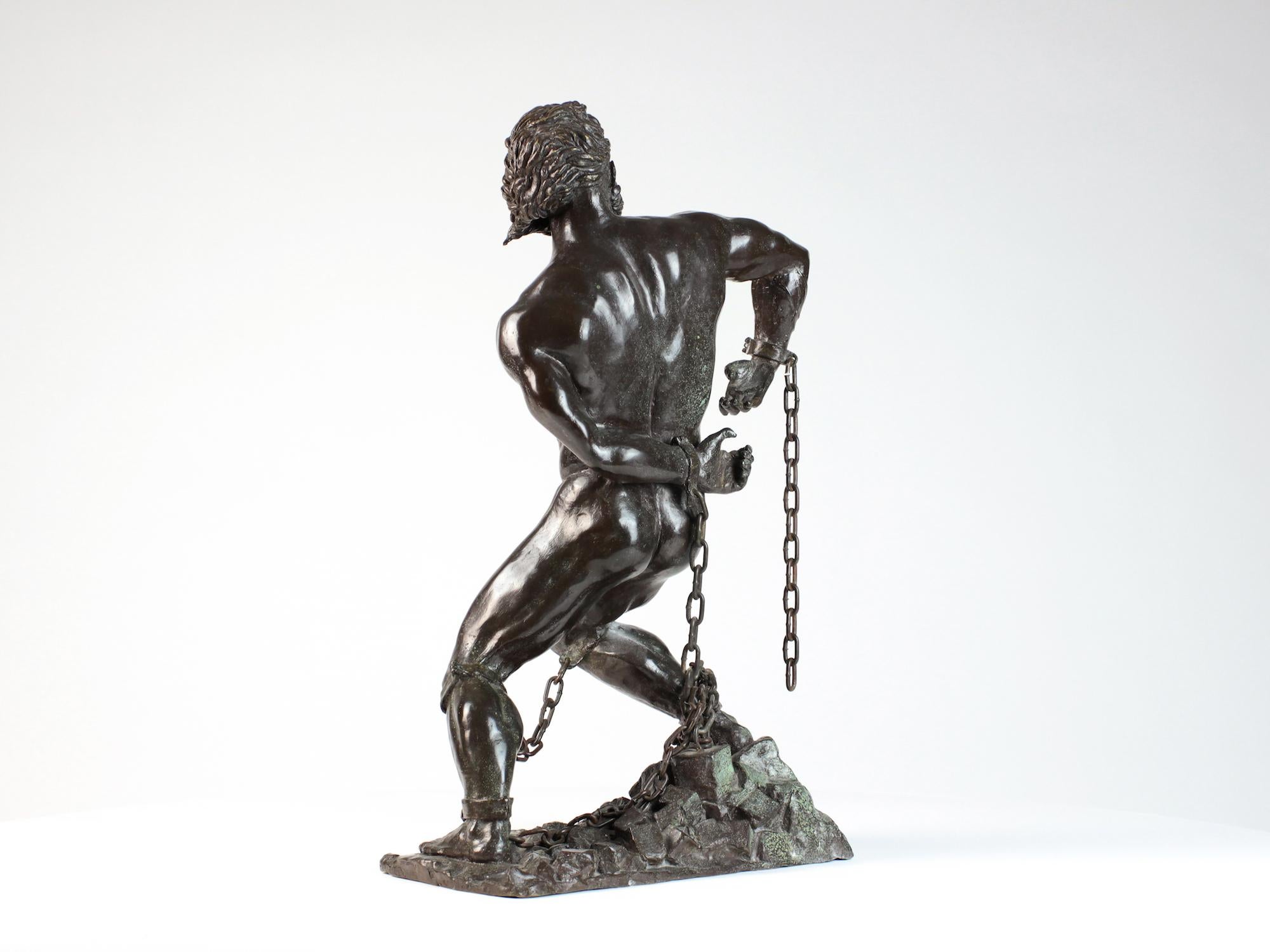 Prometheus Freed by Walter Peter Brenner - mythological figure, bronze sculpture For Sale 2