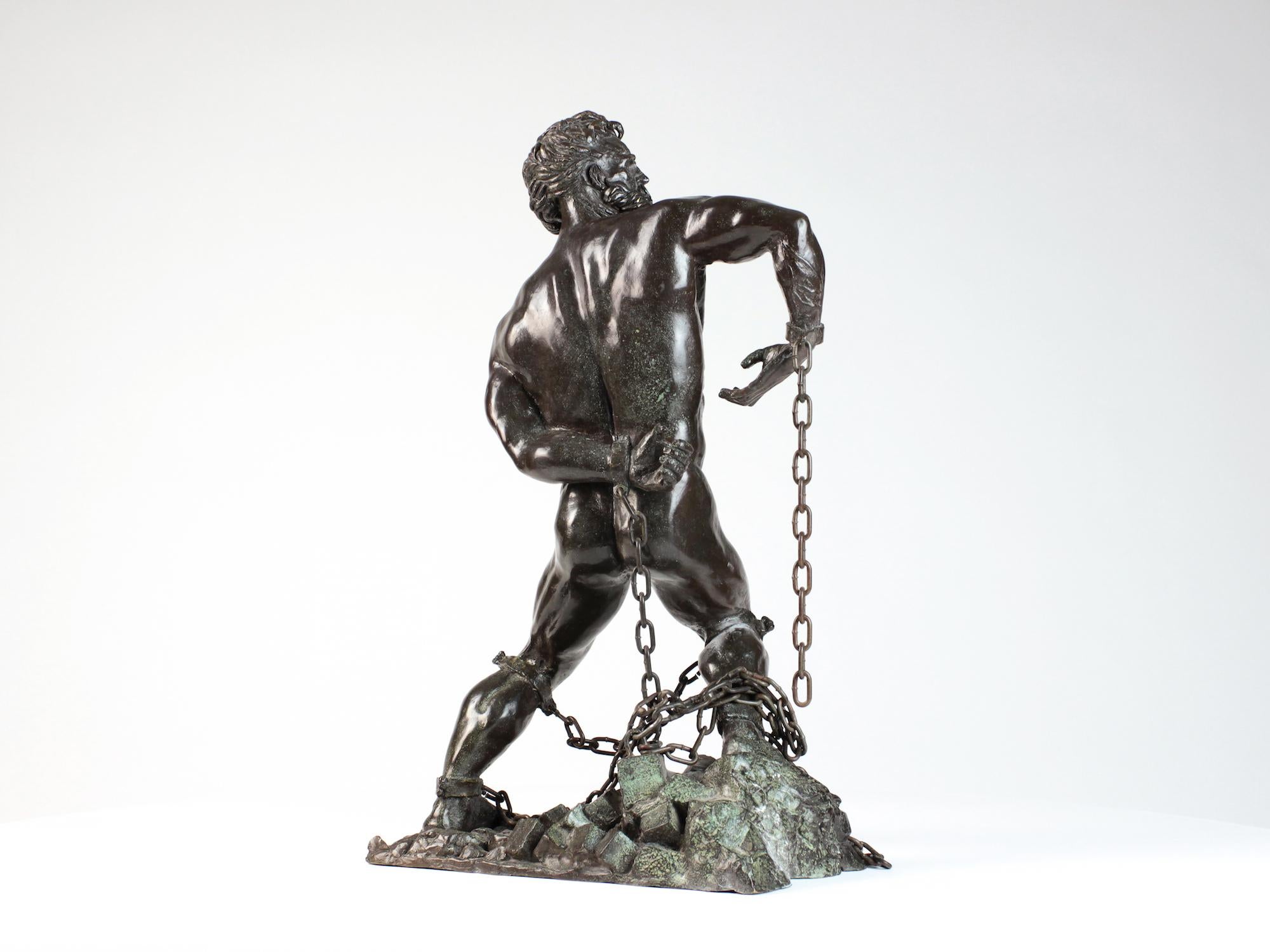 Prometheus Freed by Walter Peter Brenner - mythological figure, bronze sculpture For Sale 3