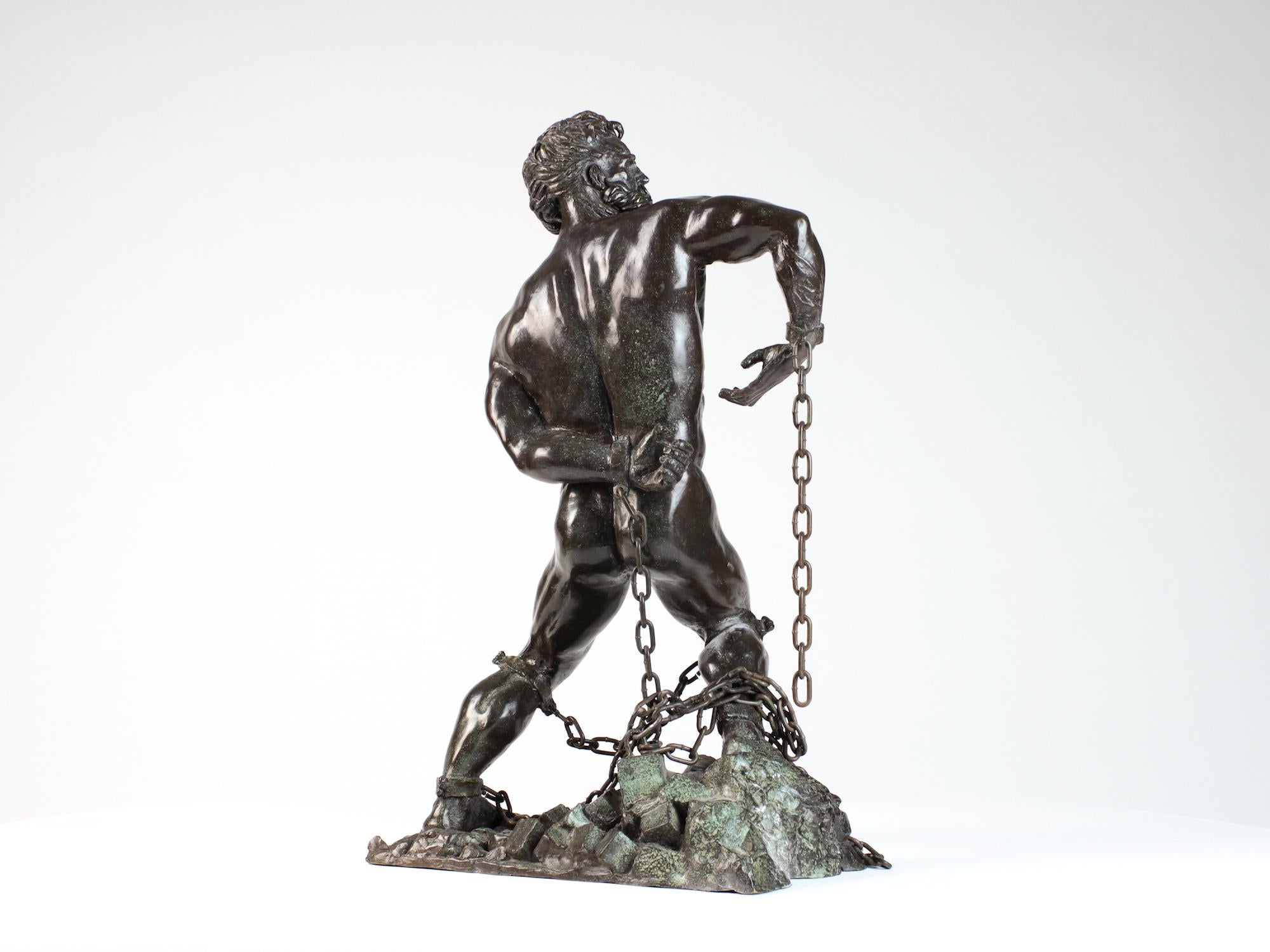 Prometeo Liberado de Walter Peter Brenner - figura mitológica, escultura de bronce en venta 3