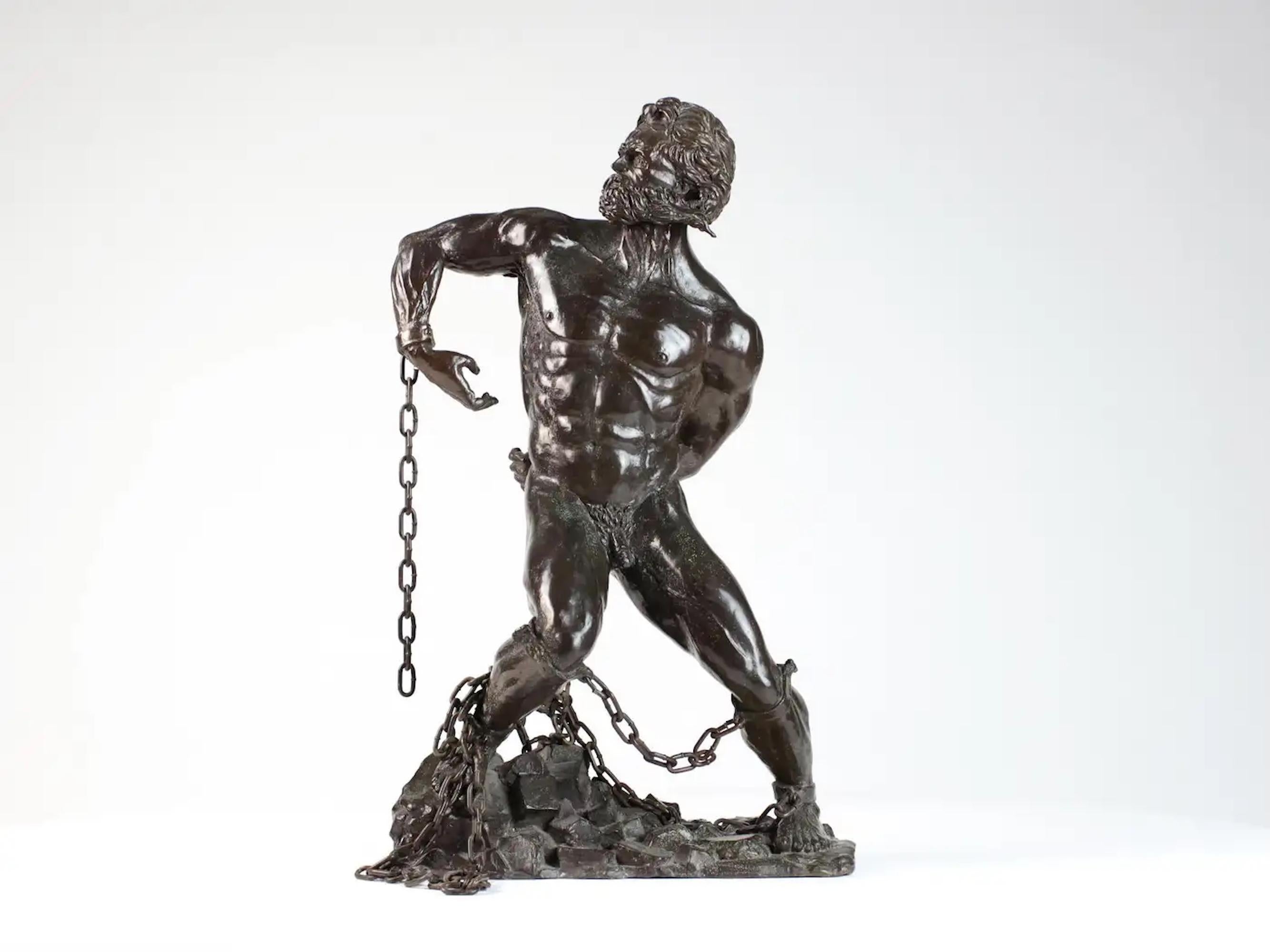 Prometheus Freed is a sculpture by Guatemalan artist Walter Peter Brenner.
Dimensions are 50 x 30 x 16 cm (19.7 x 11.8 x 6.3 in). This artwork is signed and numbered.

Prometheus holds a central place among the Titans in Greek mythology, revered for
