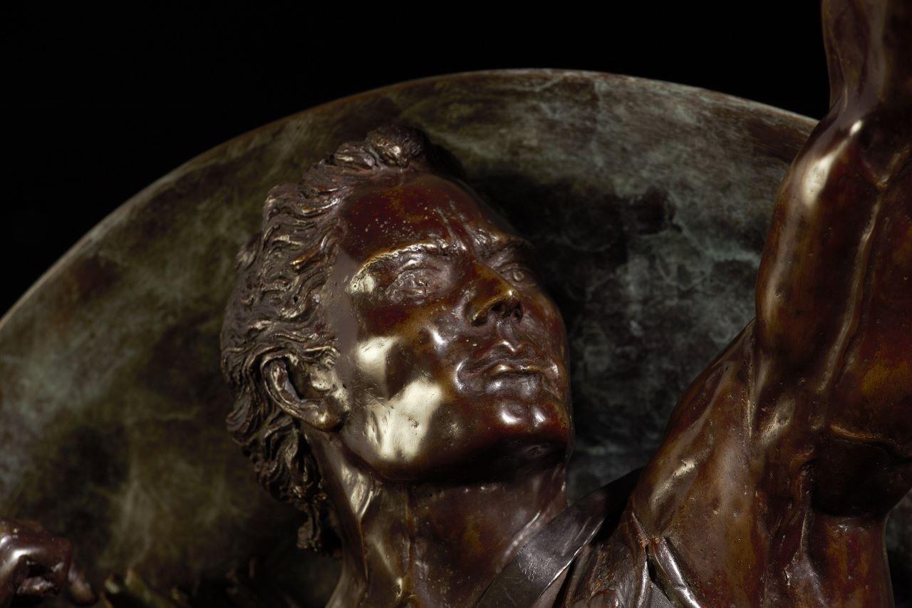 RIL Warrior by Walter Peter Brenner - Male figure, bronze sculpture, mythology For Sale 12