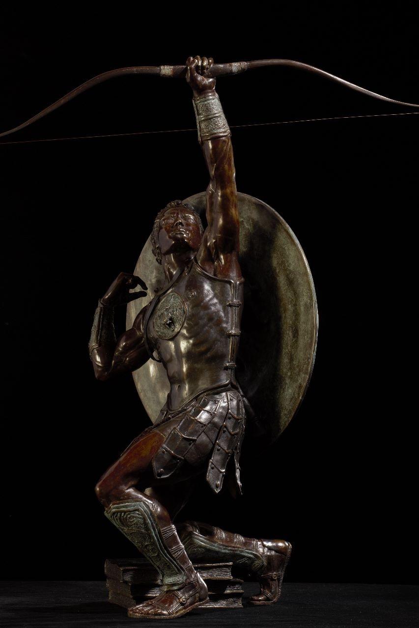 RIL Warrior by Walter Peter Brenner - Male figure, bronze sculpture, mythology For Sale 1