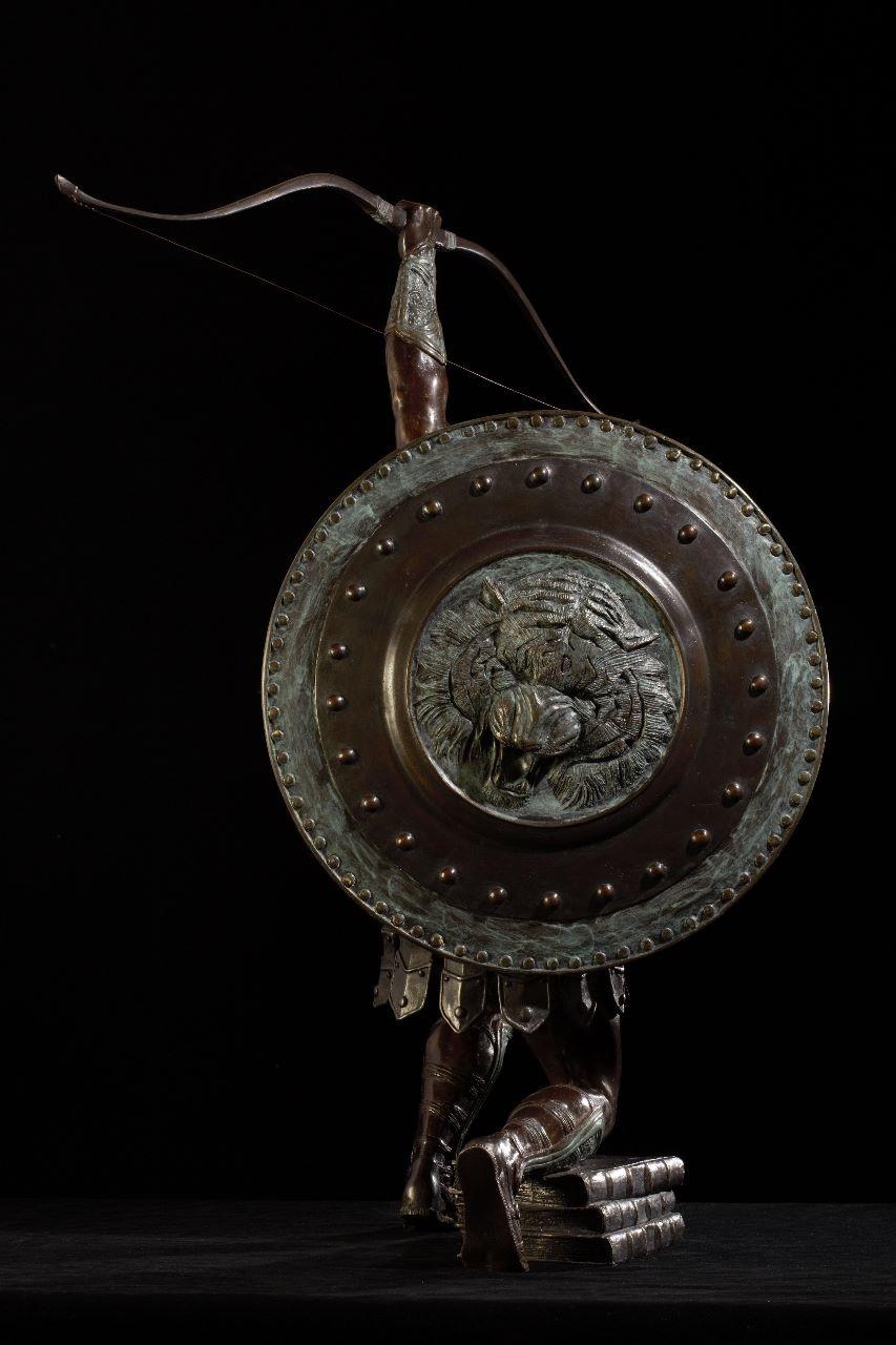 RIL Warrior by Walter Peter Brenner - Male figure, bronze sculpture, mythology For Sale 5