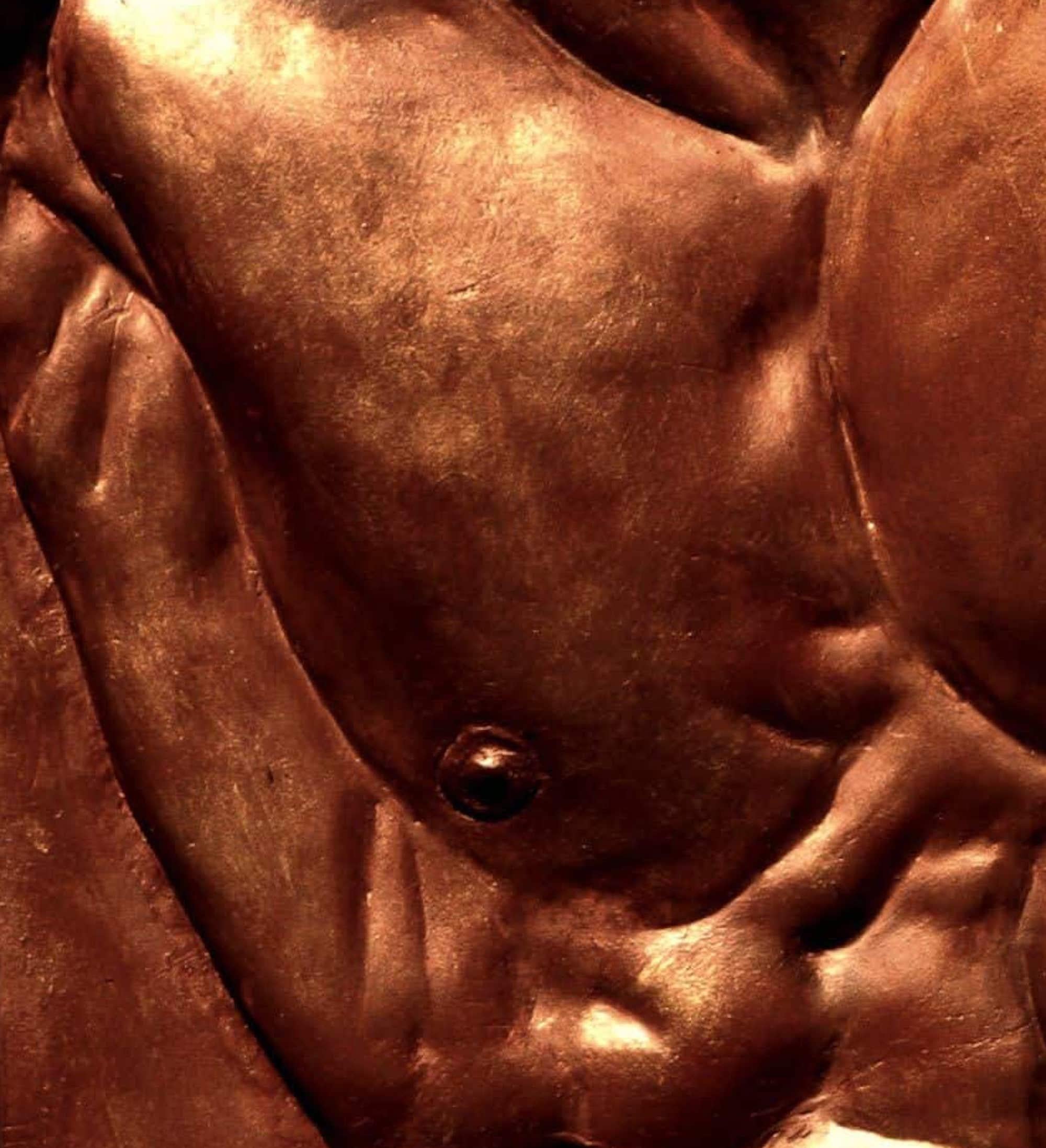 Torse d'Hercule de Walter Peter Brenner - Sculpture en bronze, torse masculin nu en vente 4