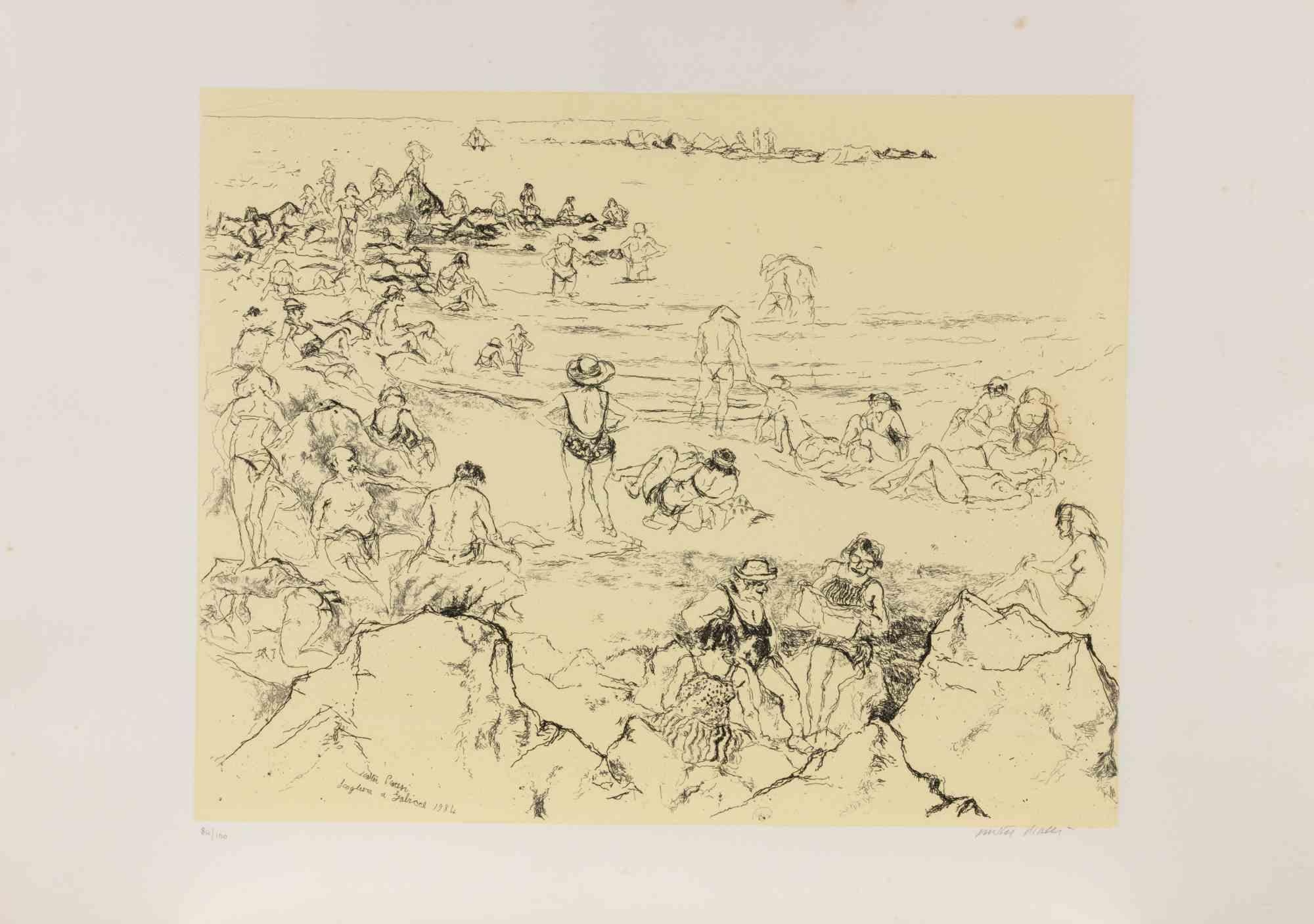 Etching on paper.

Hand signed and numbered.

Edition of 100.

Very good condition.