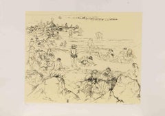 Adriatic Cliff - Etching by Walter Piacesi - 1970s