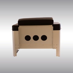 Walter Pichler, Sedia Galaxy in alluminio anodizzato argento e pelle 1966, originale