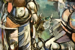 Abstract surrealist painting by American, Walter Quirt, titled "The Farm"