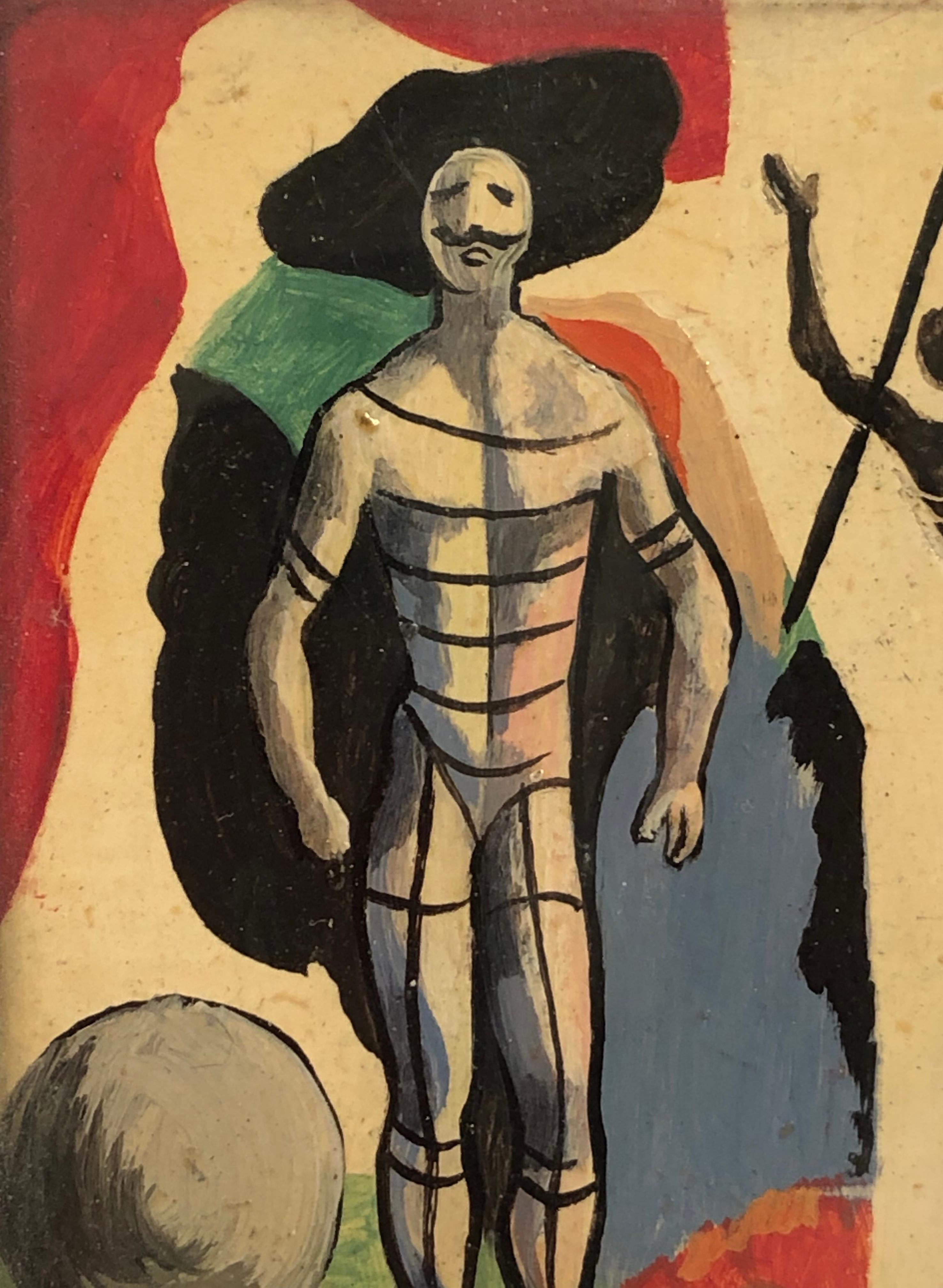 starker Mann (Surrealismus), Painting, von Walter Quirt