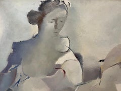 Two Women, 1953 Mid 20th Century Surrealist Figurative w/Museum Provenance