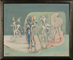 Untitled, ca.1939 Important Racial Painting by 1930s Radical American Surrealist